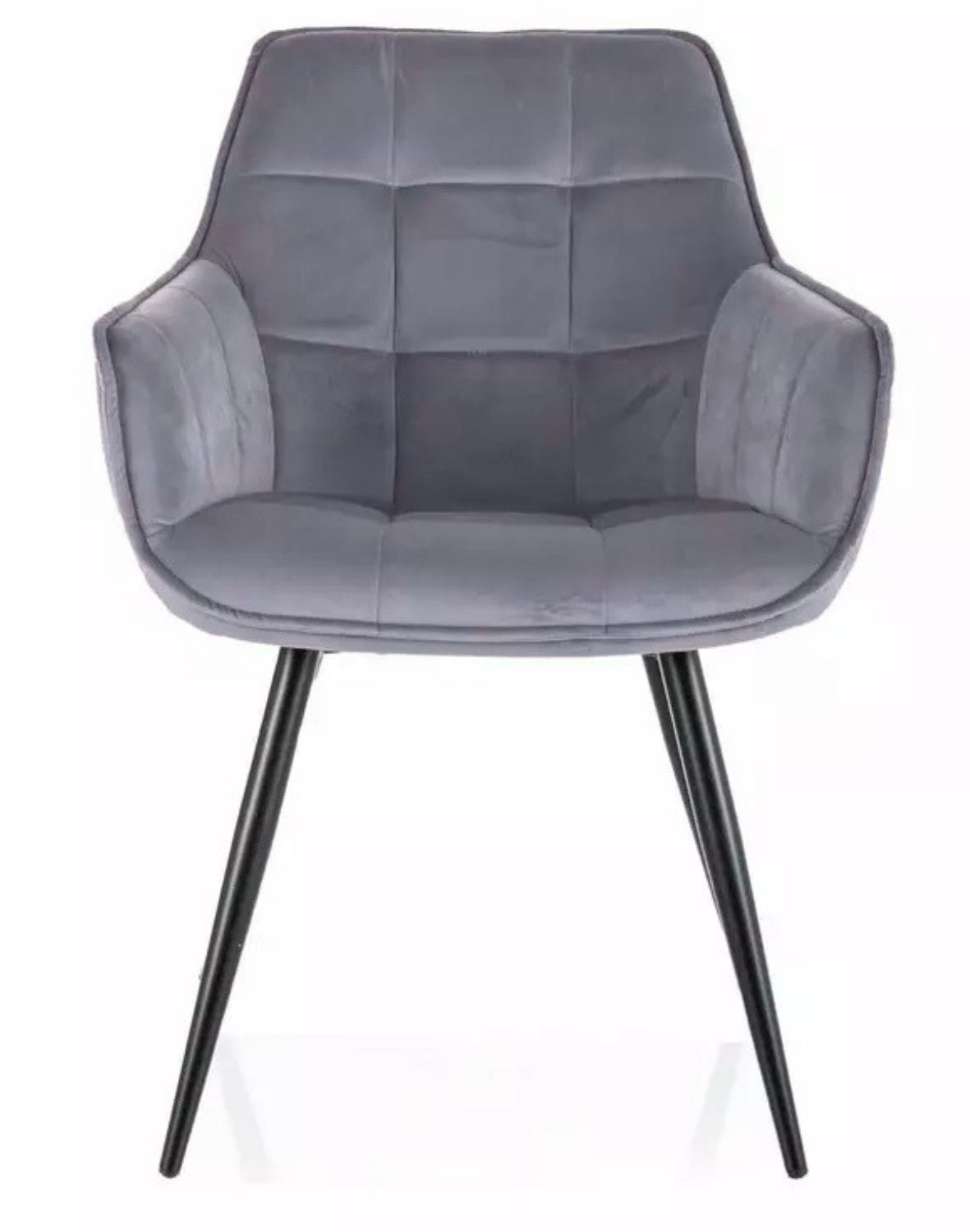 krzeslo lilia velvet szary