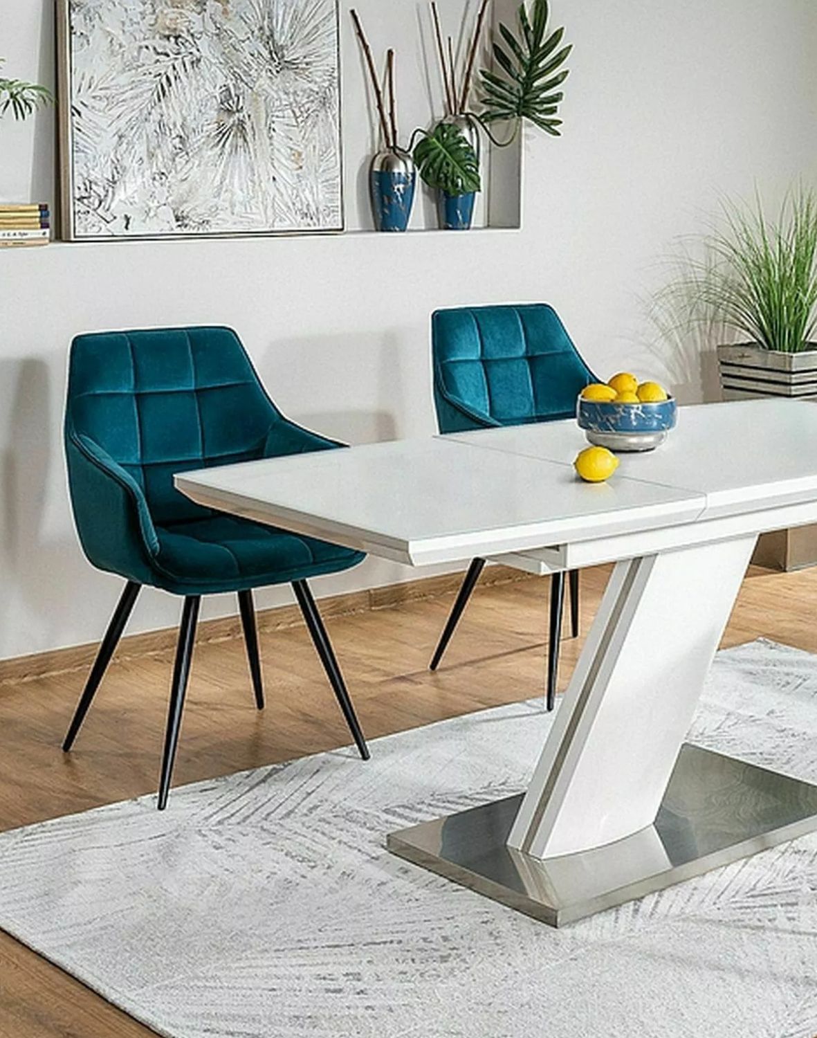 krzeslo lilia velvet turkusowe