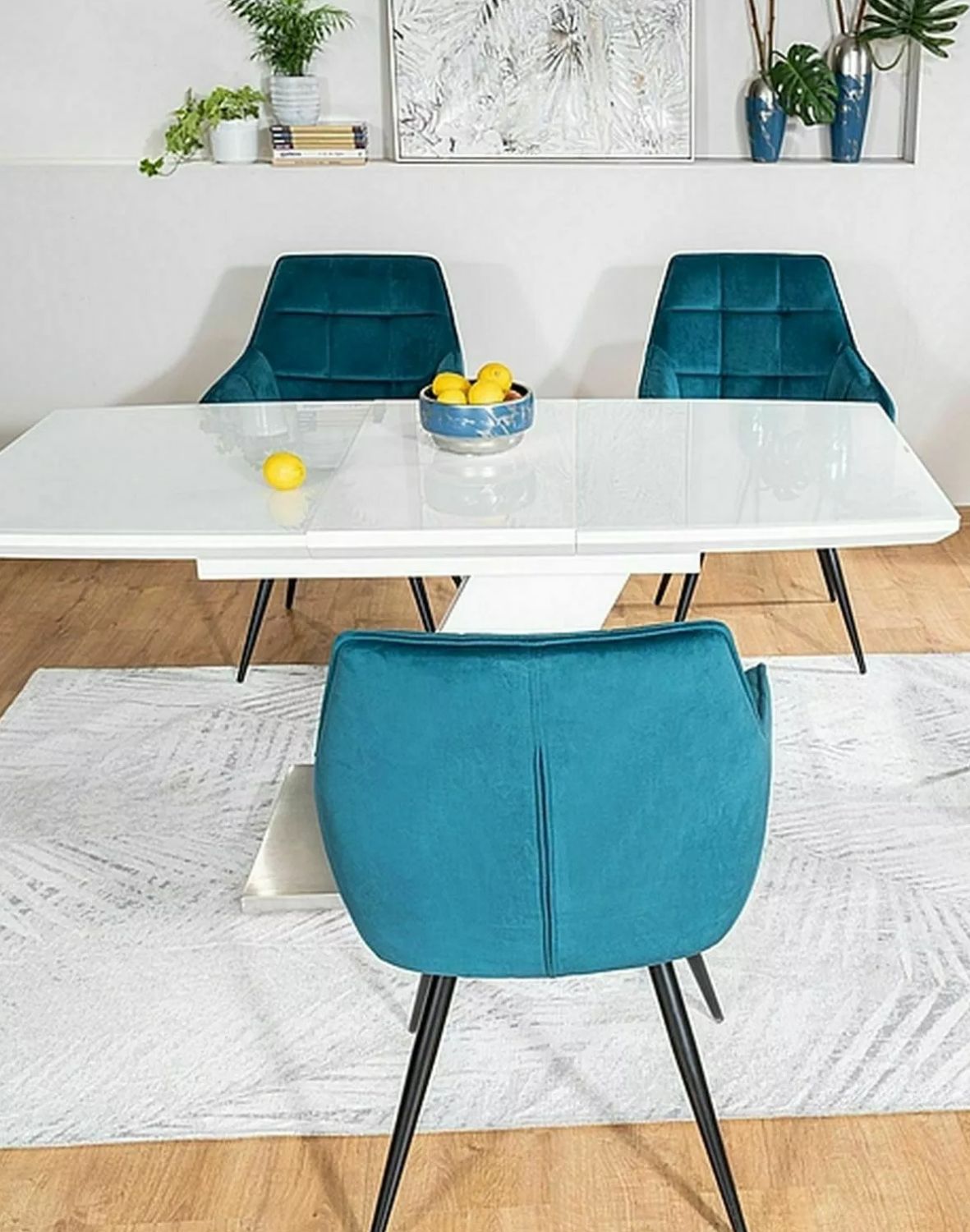 krzeslo lilia velvet turkusowe