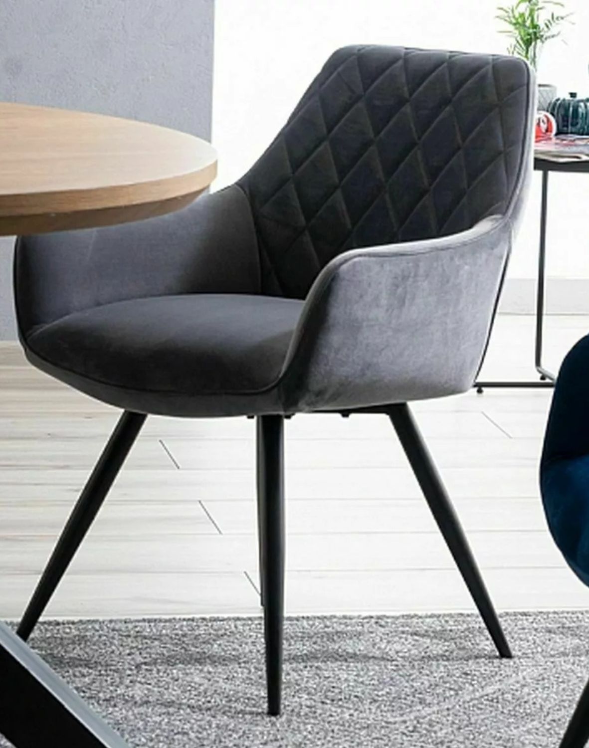 krzeslo linea velvet szary