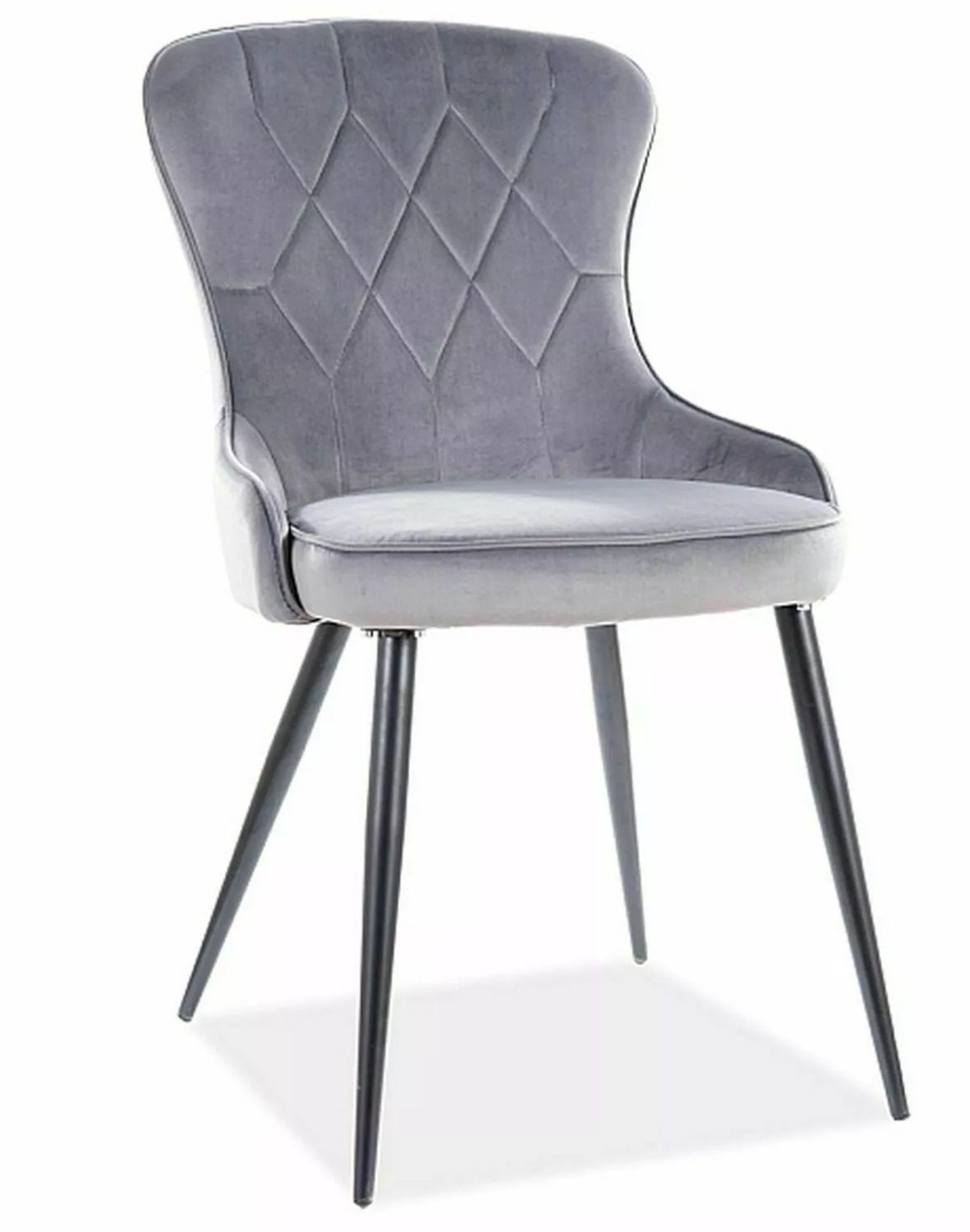 krzeslo lotus velvet szare