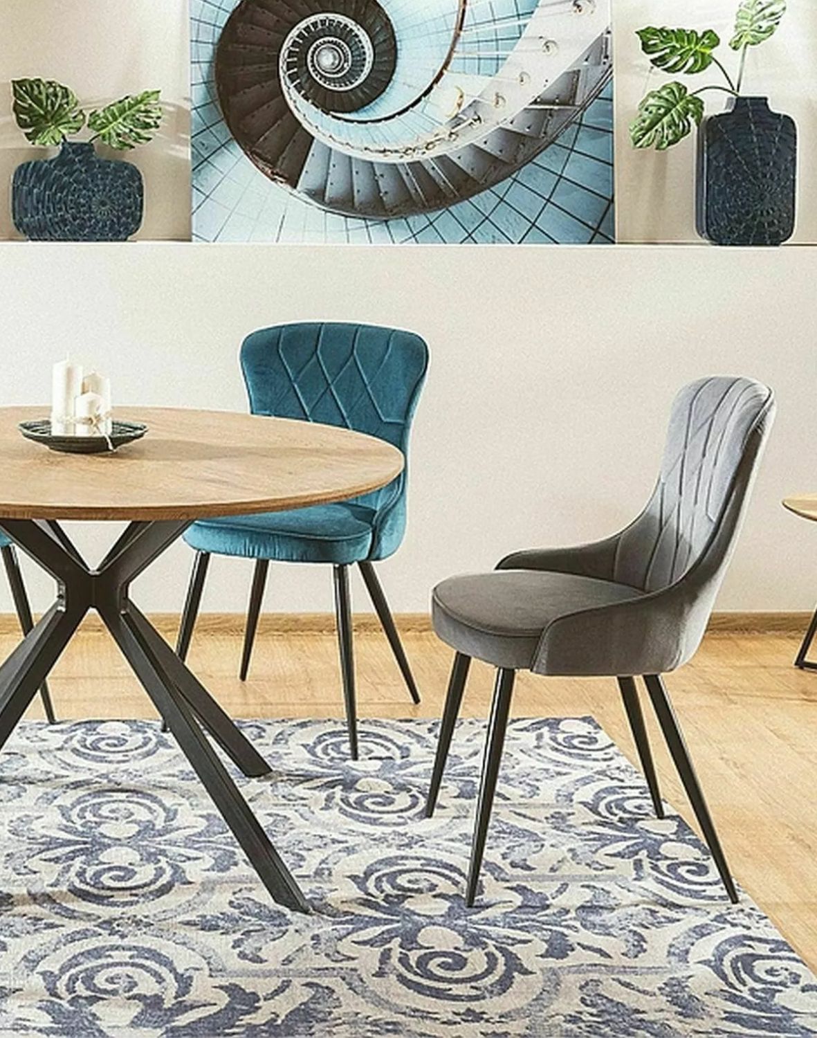 krzeslo lotus velvet szare