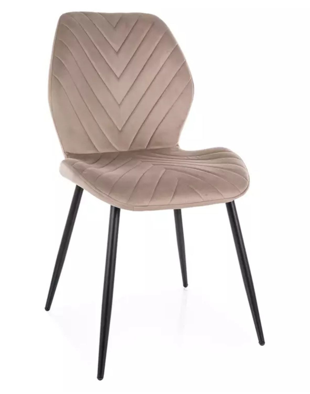 krzeslo mike velve ciemny bezowy