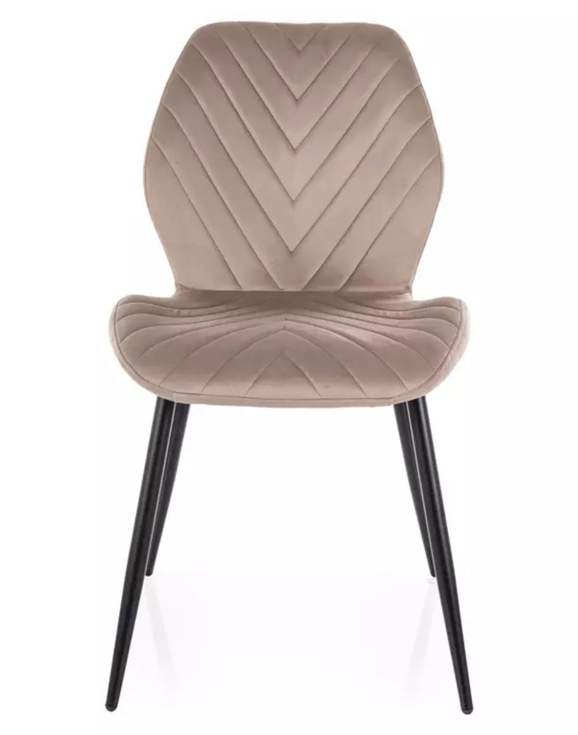 krzeslo mike velve ciemny bezowy