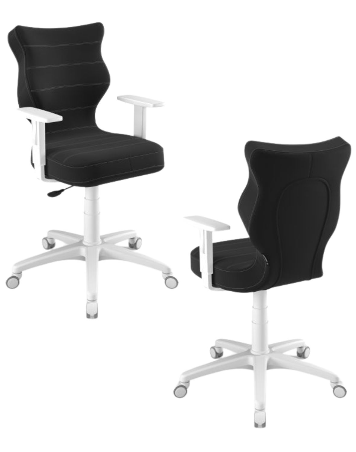 Krzesło młodzieżowe Duo, biała podstawa, rozmiar 6, wzrost 159-188 cm