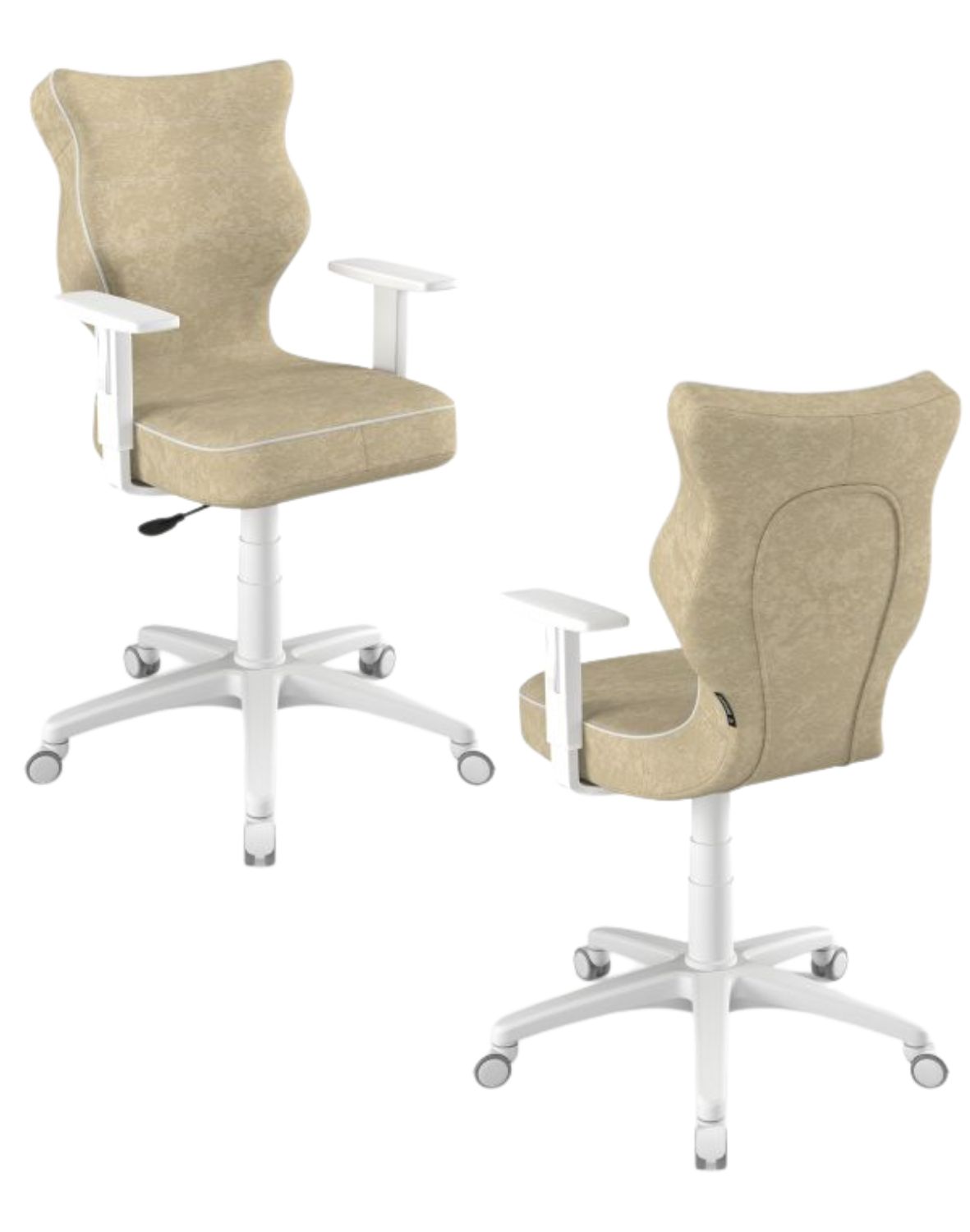 Krzesło młodzieżowe Duo, biała podstawa, rozmiar 6, wzrost 159-188 cm