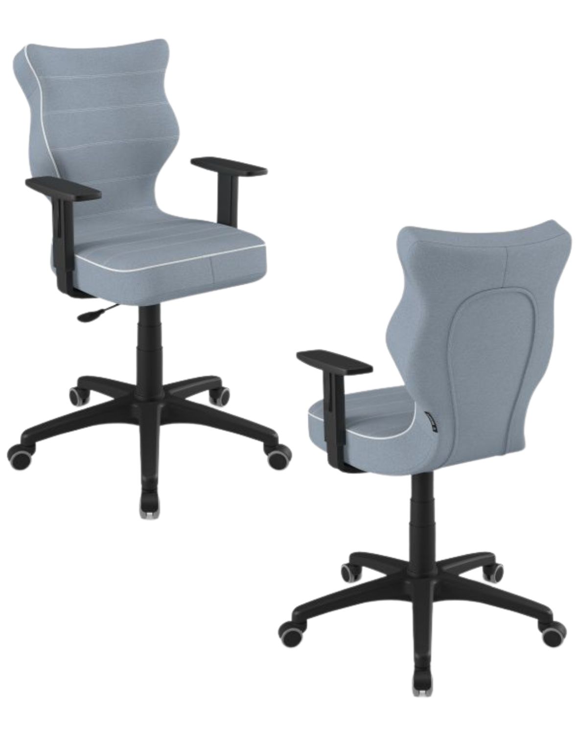 Krzesło młodzieżowe Duo, czarna podstawa, rozmiar 6, wzrost 159-188 cm