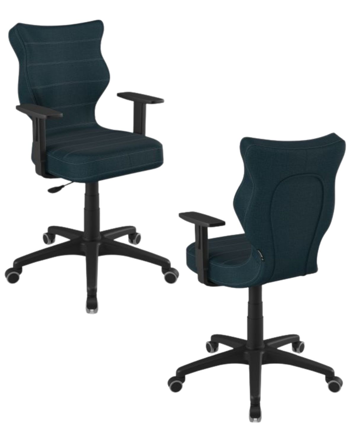 Krzesło młodzieżowe Duo, czarna podstawa, rozmiar 6, wzrost 159-188 cm