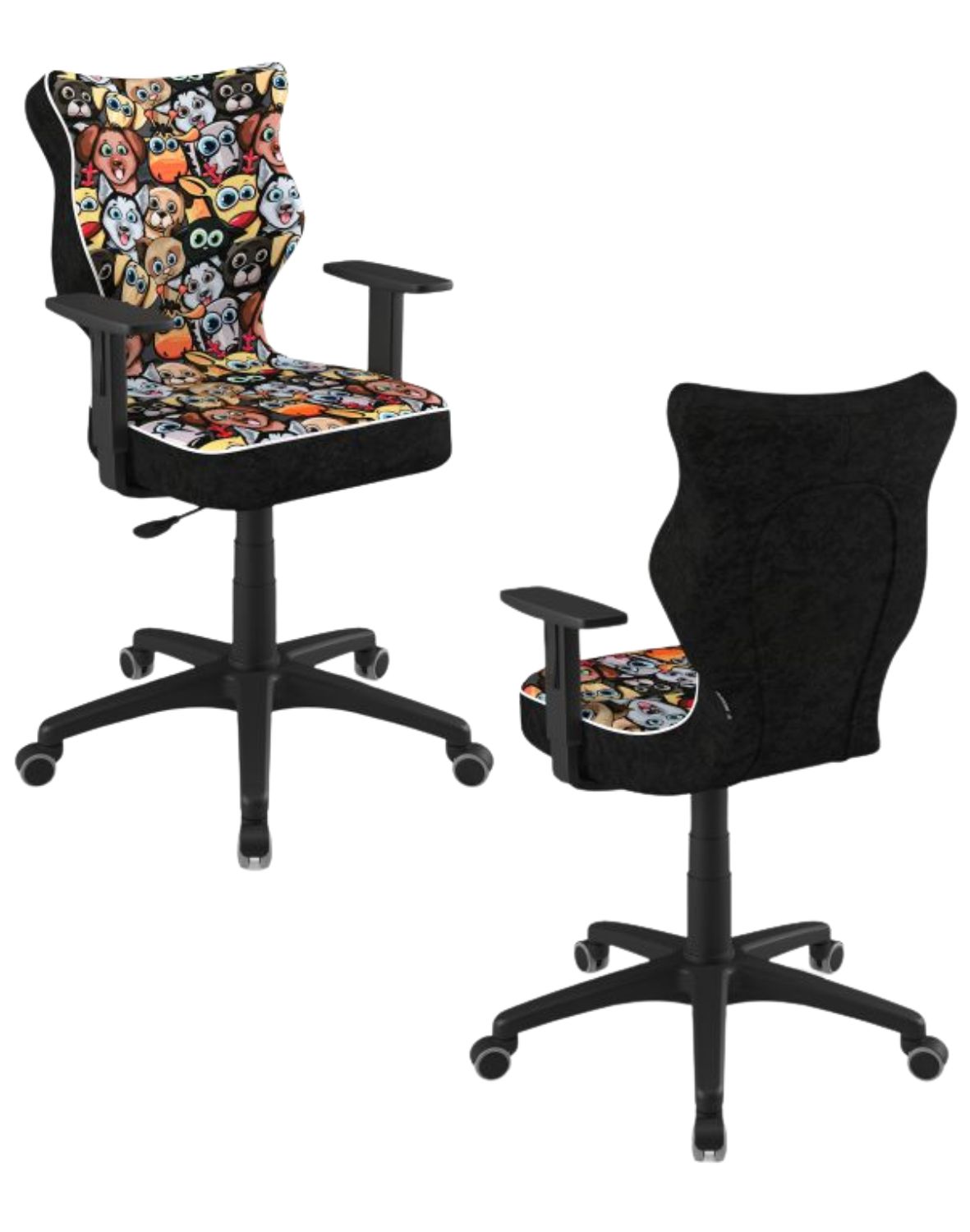 Krzesło młodzieżowe Duo, czarna podstawa, rozmiar 6, wzrost 159-188 cm