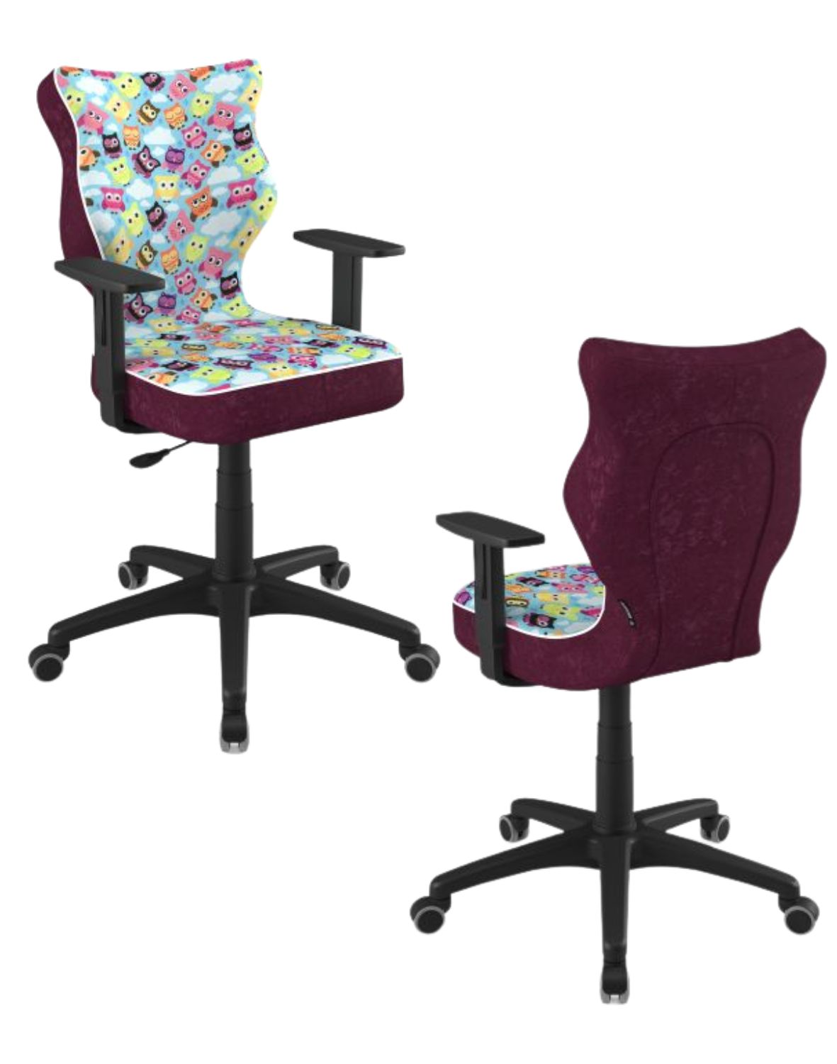 Krzesło młodzieżowe Duo, czarna podstawa, rozmiar 6, wzrost 159-188 cm