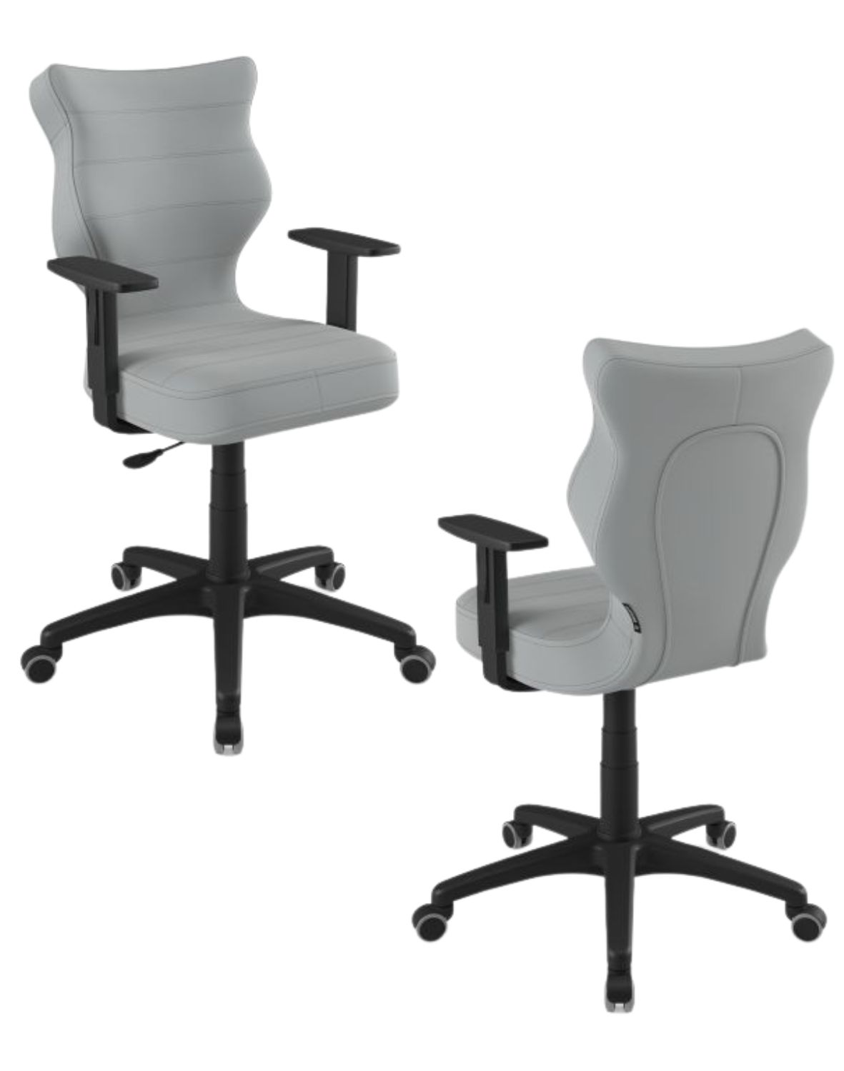 Krzesło młodzieżowe Duo, czarna podstawa, rozmiar 6, wzrost 159-188 cm