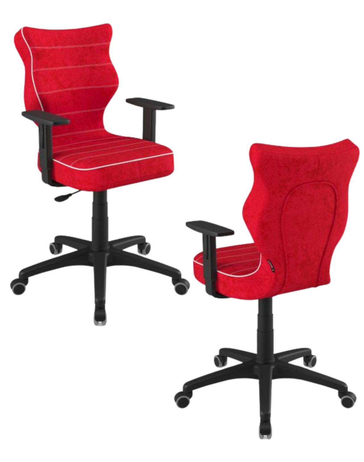 Krzesło młodzieżowe Duo, czarna podstawa, rozmiar 6, wzrost 159-188 cm