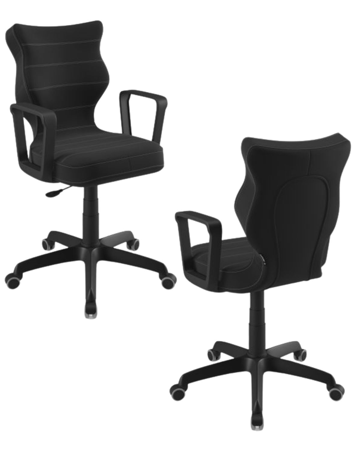 Krzesło młodzieżowe Entelo Norm, Czarna Podstawa, Rozmiar 6 (wzrost 159 - 188 cm)