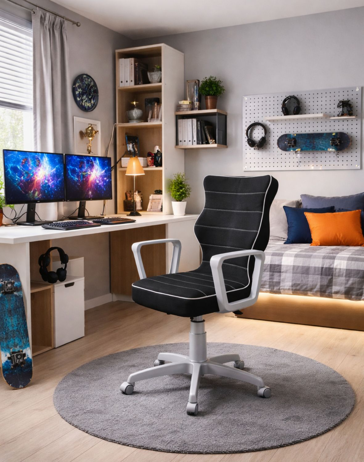 Krzesło młodzieżowe Entelo Norm, Szara Podstawa, Rozmiar 6 (wzrost 159 - 188 cm)