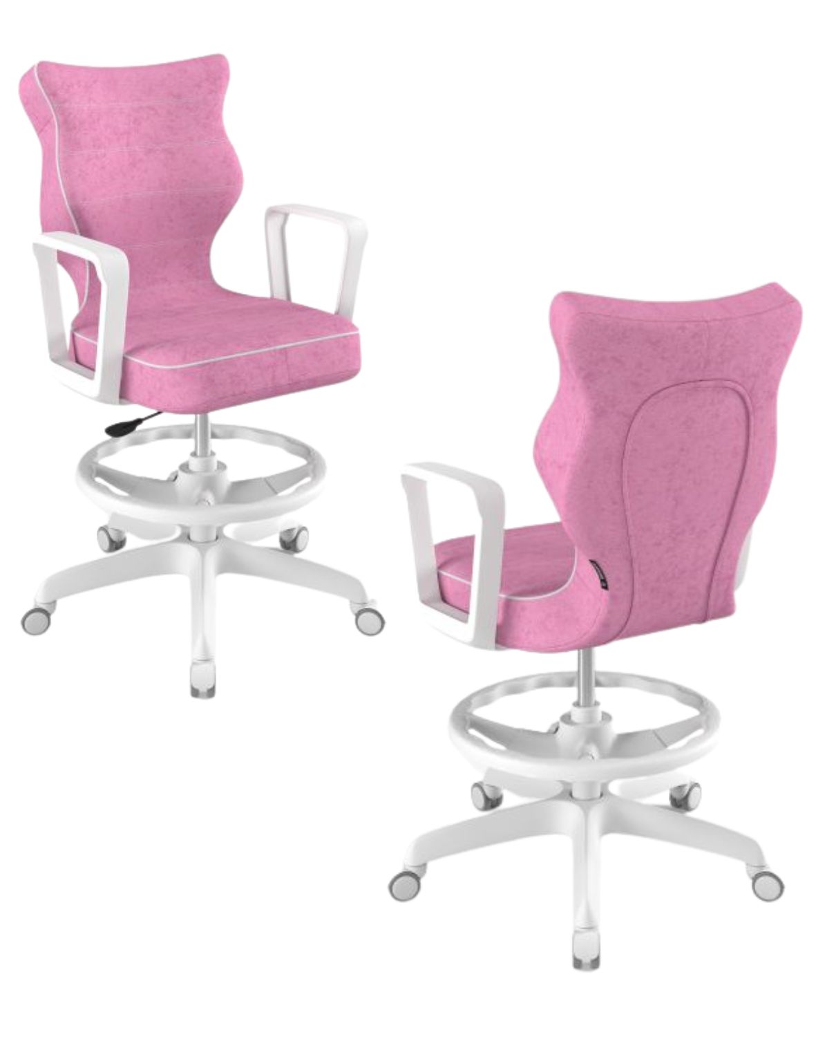 Krzesło młodzieżowe Norm z podnóżkiem, biała podstawa, rozmiar 6 (wzrost 159 - 188 cm)