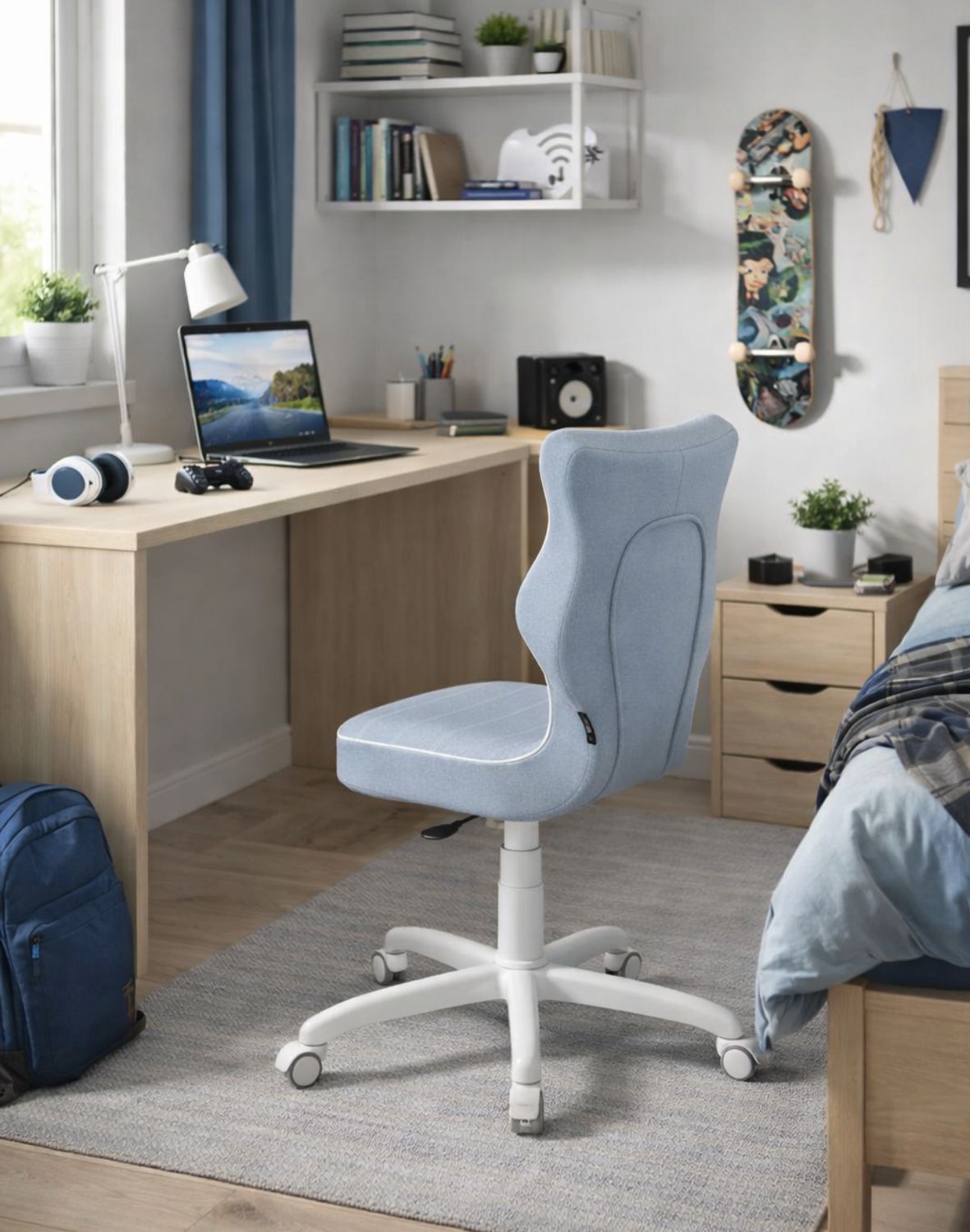 Krzesło dziecięce obrotowe Petit 146-176,5 cm Biała Podstawa