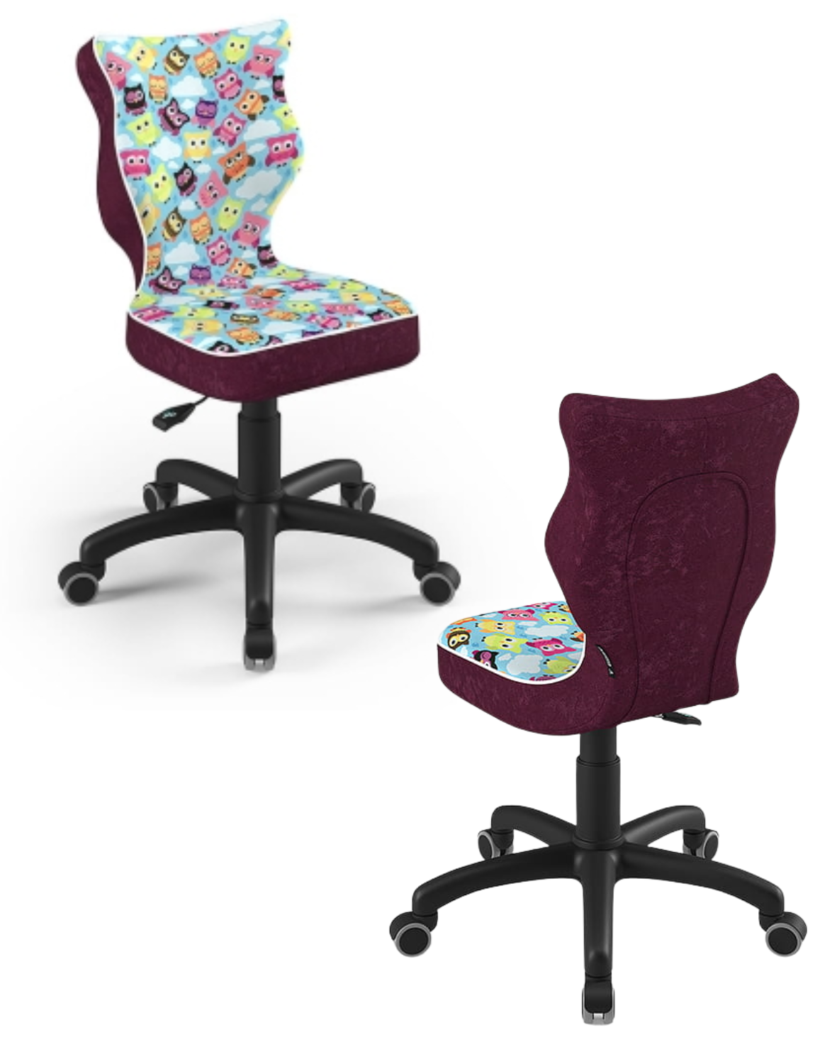 Krzesło dziecięce obrotowe Petit 133-159 cm, tkanina Storia, Czarna Podstawa