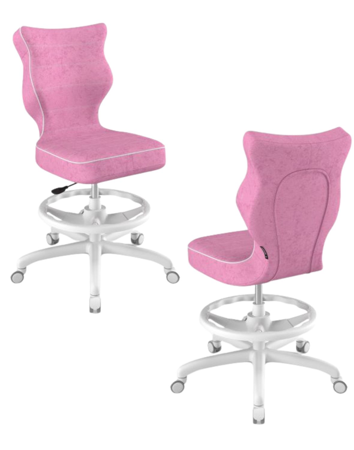 Krzesło dziecięce Entelo Petit z podnóżkiem 146-176,5 cm Biała Podstawa