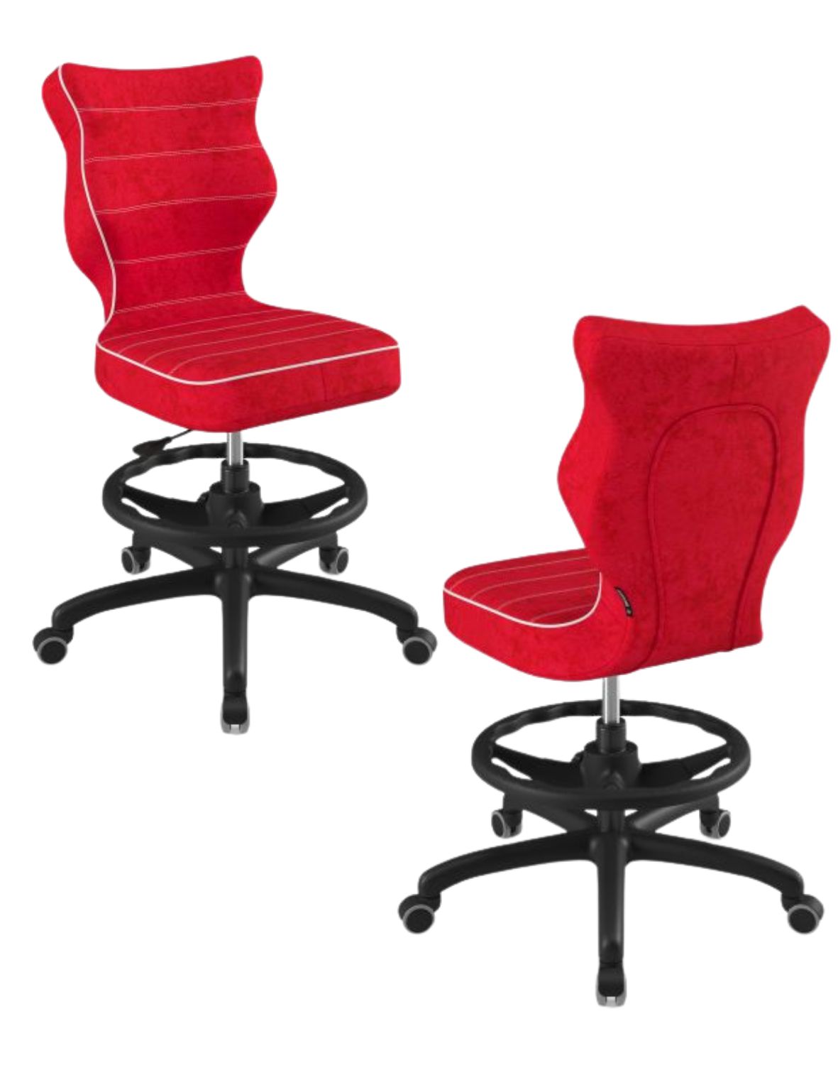 Krzesło dziecięce Entelo Petit z podnóżkiem 146-176,5 cm Czarna Podstawa