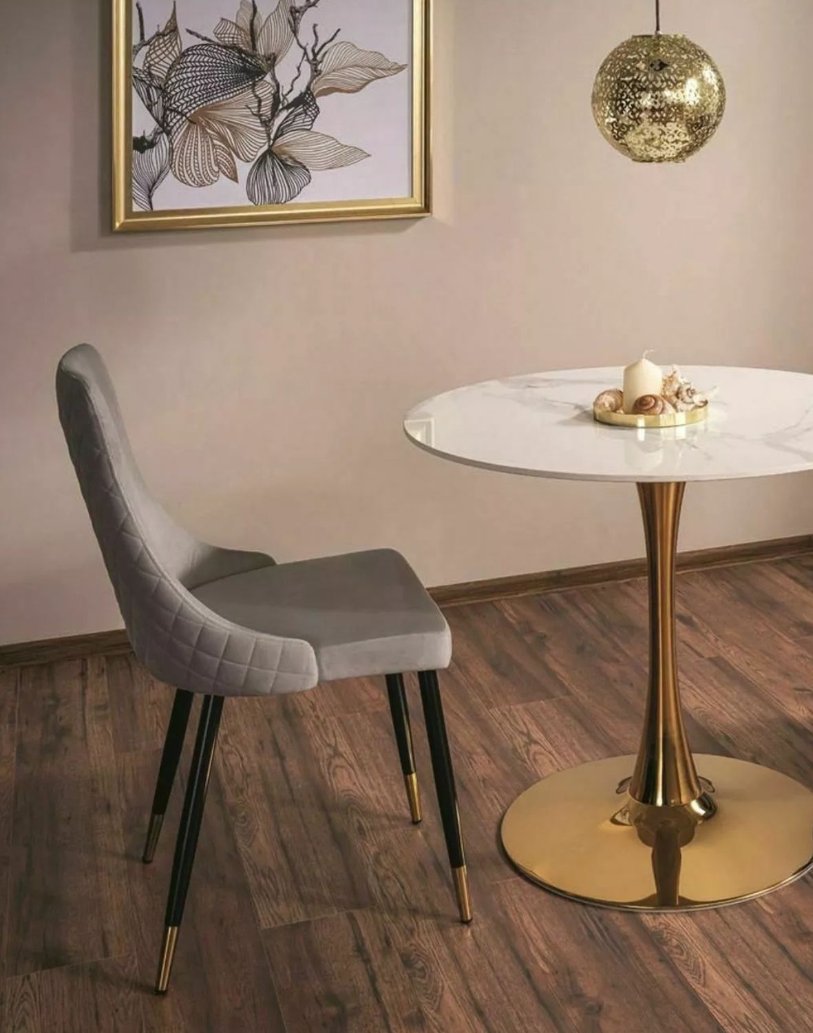 krzeslo piano velvet szare