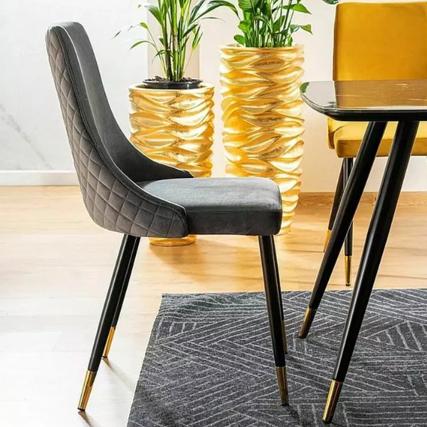 krzeslo piano velvet szare