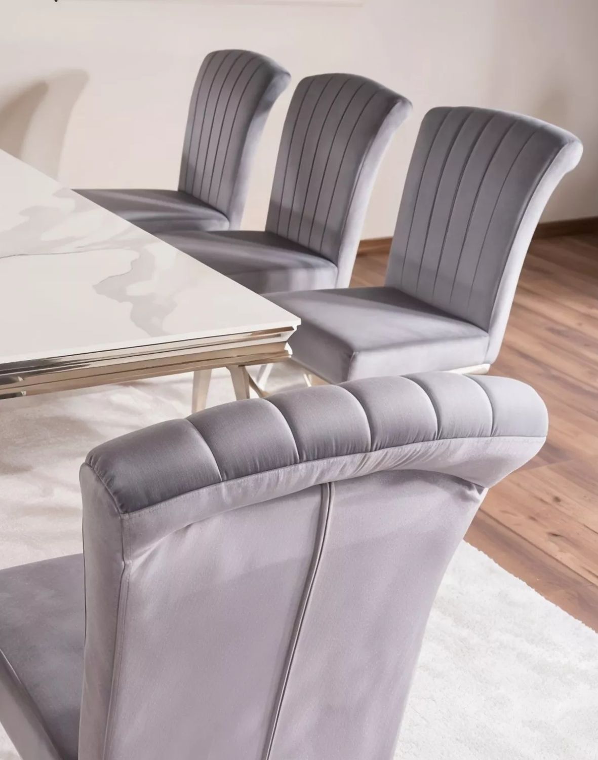 krzeslo prince velvet szare