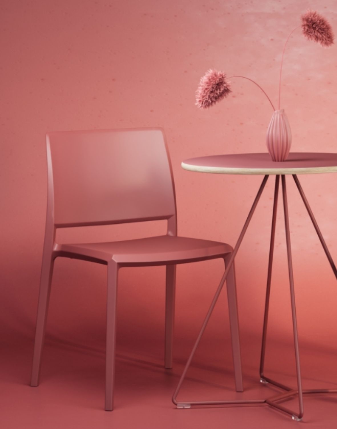 Krzesło ramowe plastikowe Yuni 4L