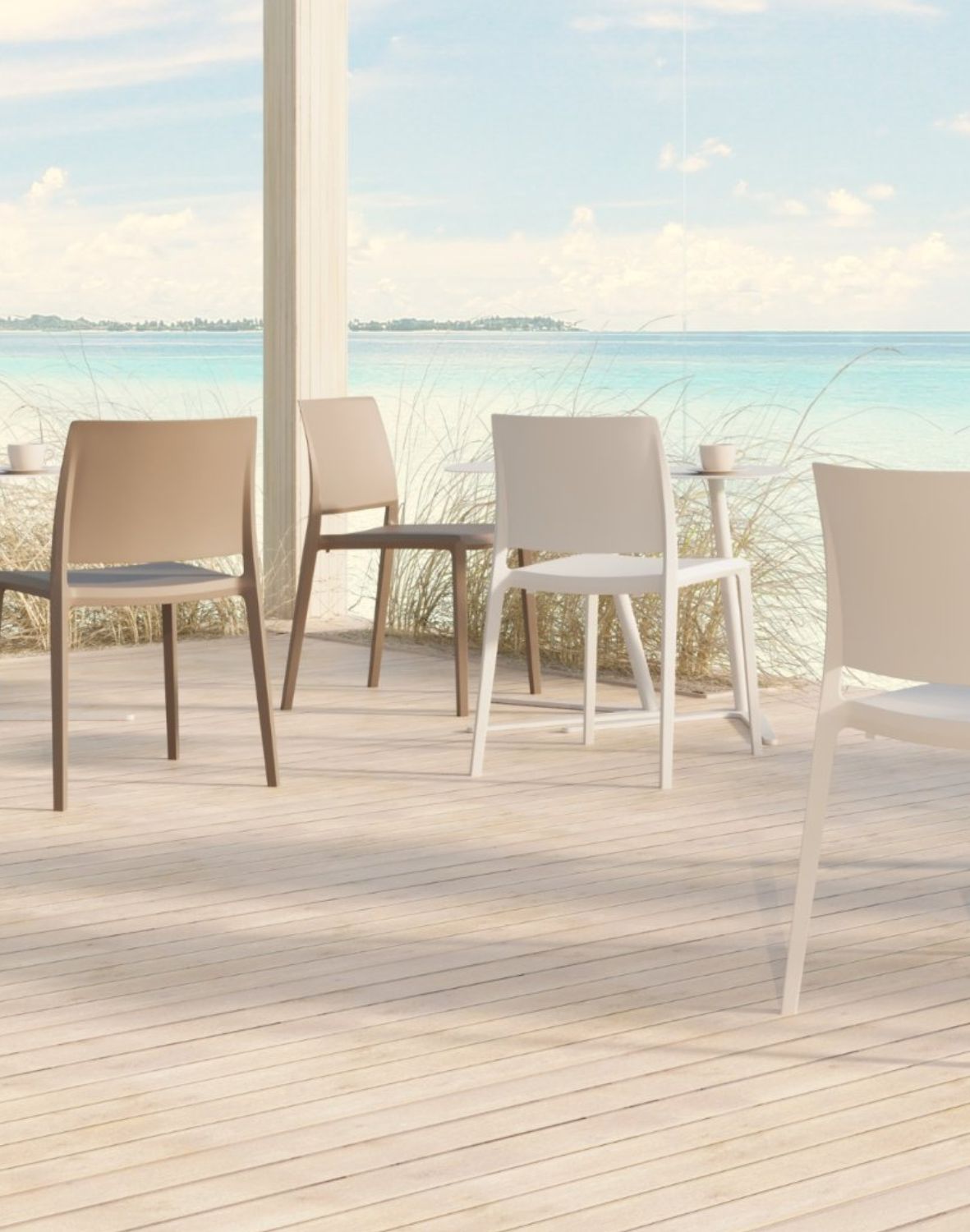 Krzesło ramowe plastikowe Yuni 4L