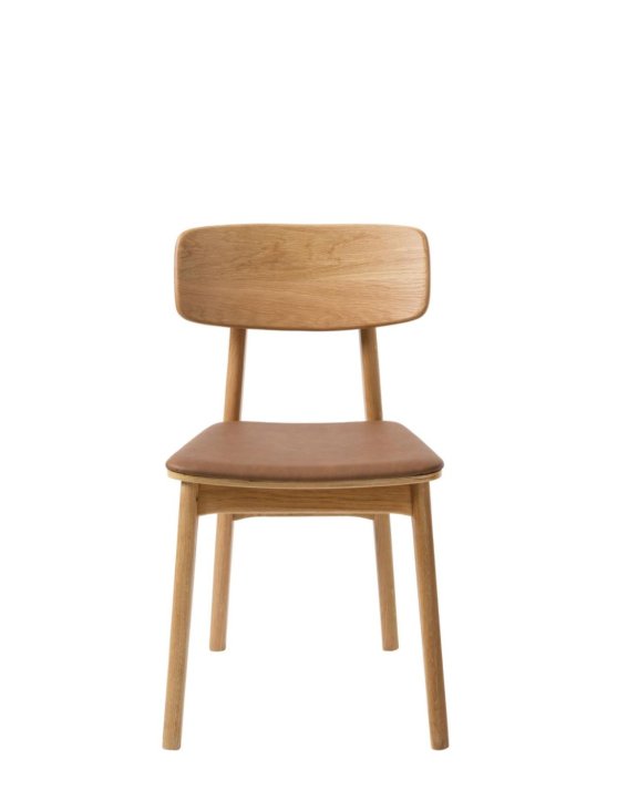 Krzesło do jadalni Livo, imitacja skóry, brązowe 38444203 (3014) - OUTLET