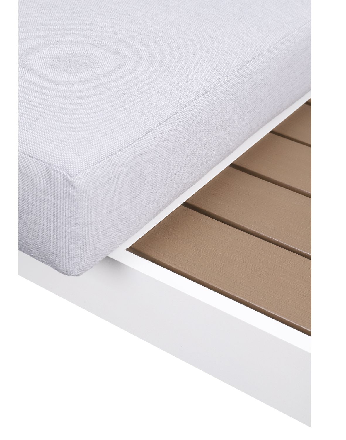 narożnik ogrodowy loreto white 5-osobowy ze stolikiem – aluminium, biały
