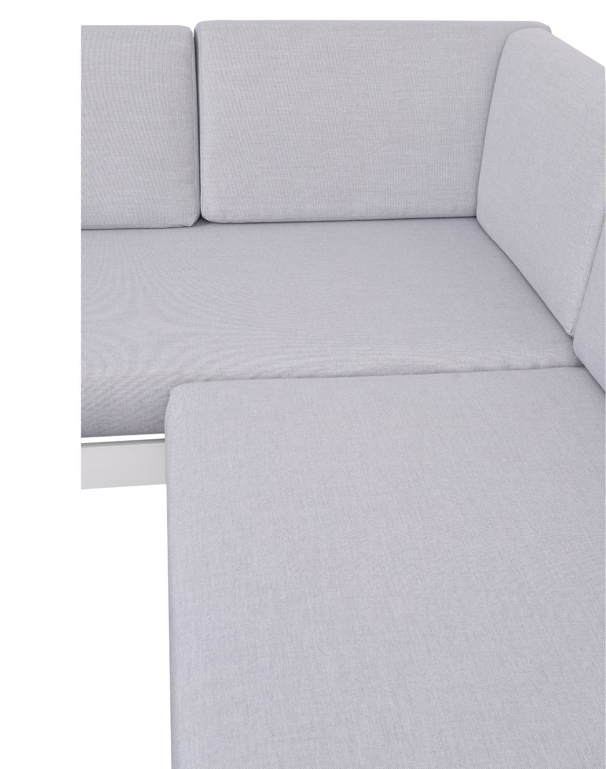 narożnik ogrodowy loreto white 5-osobowy ze stolikiem – aluminium, biały
