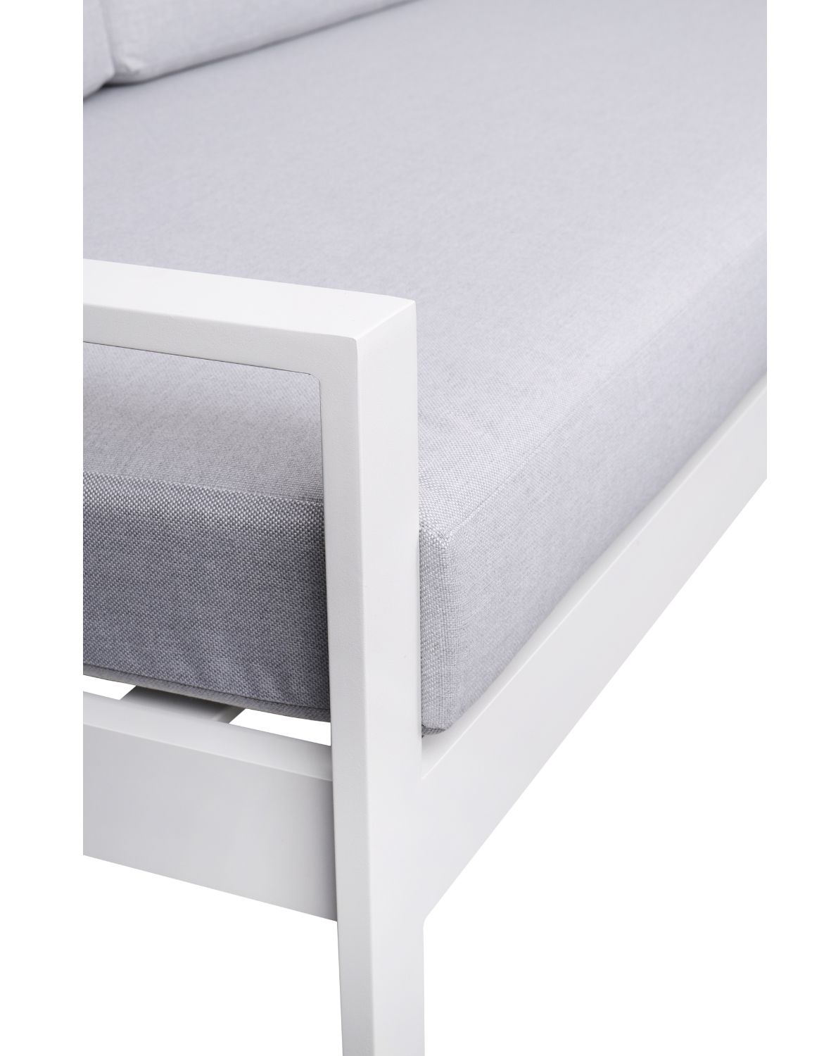 narożnik ogrodowy loreto white 5-osobowy ze stolikiem – aluminium, biały