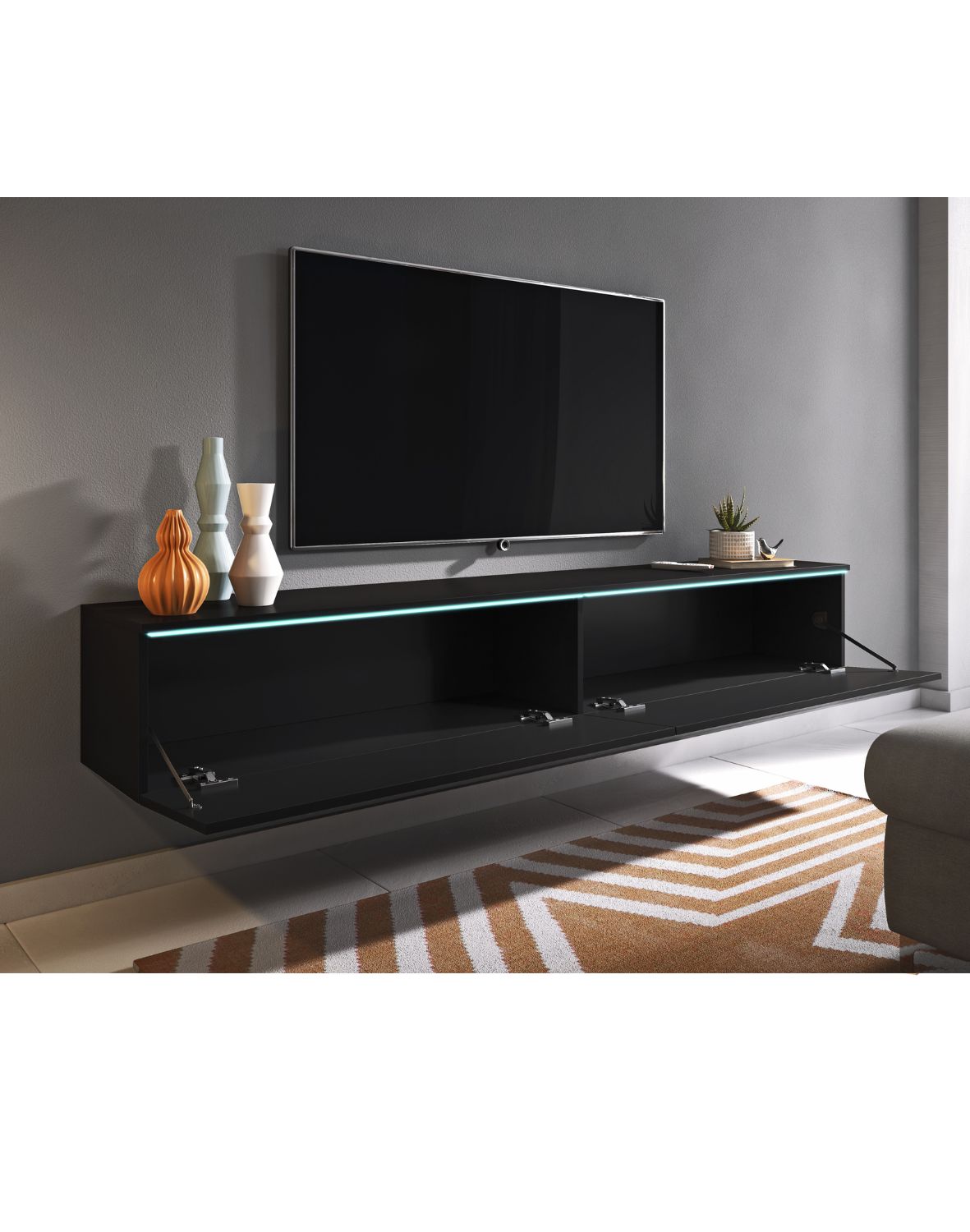 lowboard-180-czarny-grafit