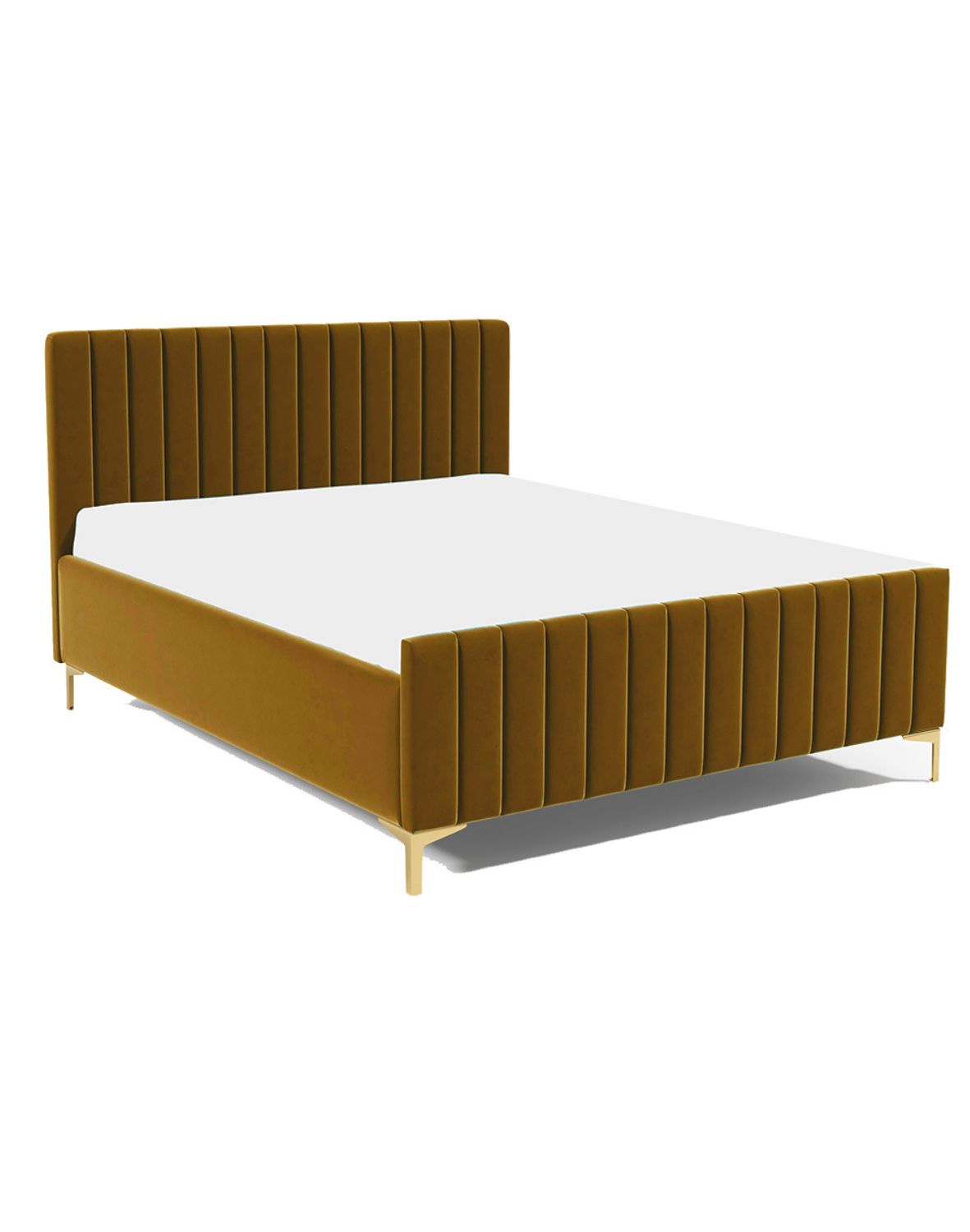 wąskie łóżko slim 25 musztardowe