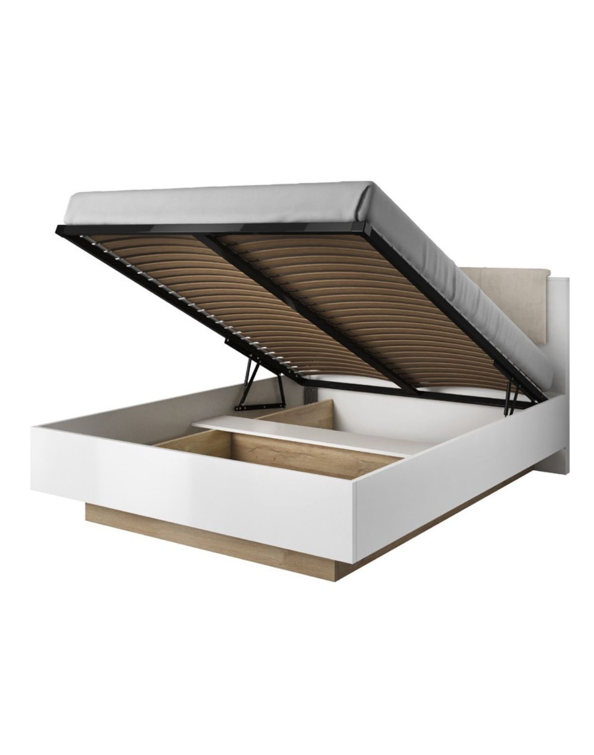 łóżko z tapicerowanym wezgłowiem 160x200 arca n