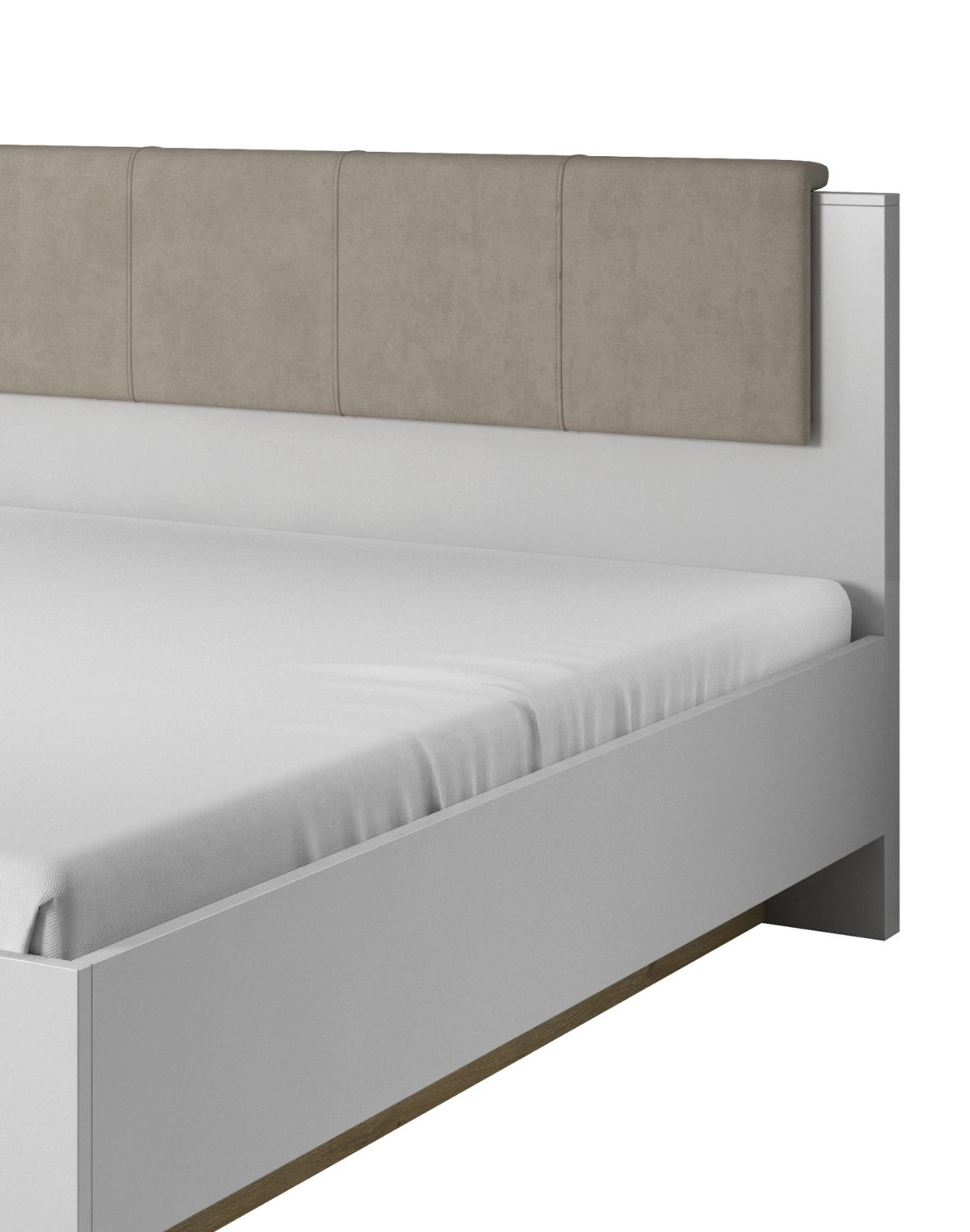 łóżko z tapicerowanym wezgłowiem 160x200 arca n