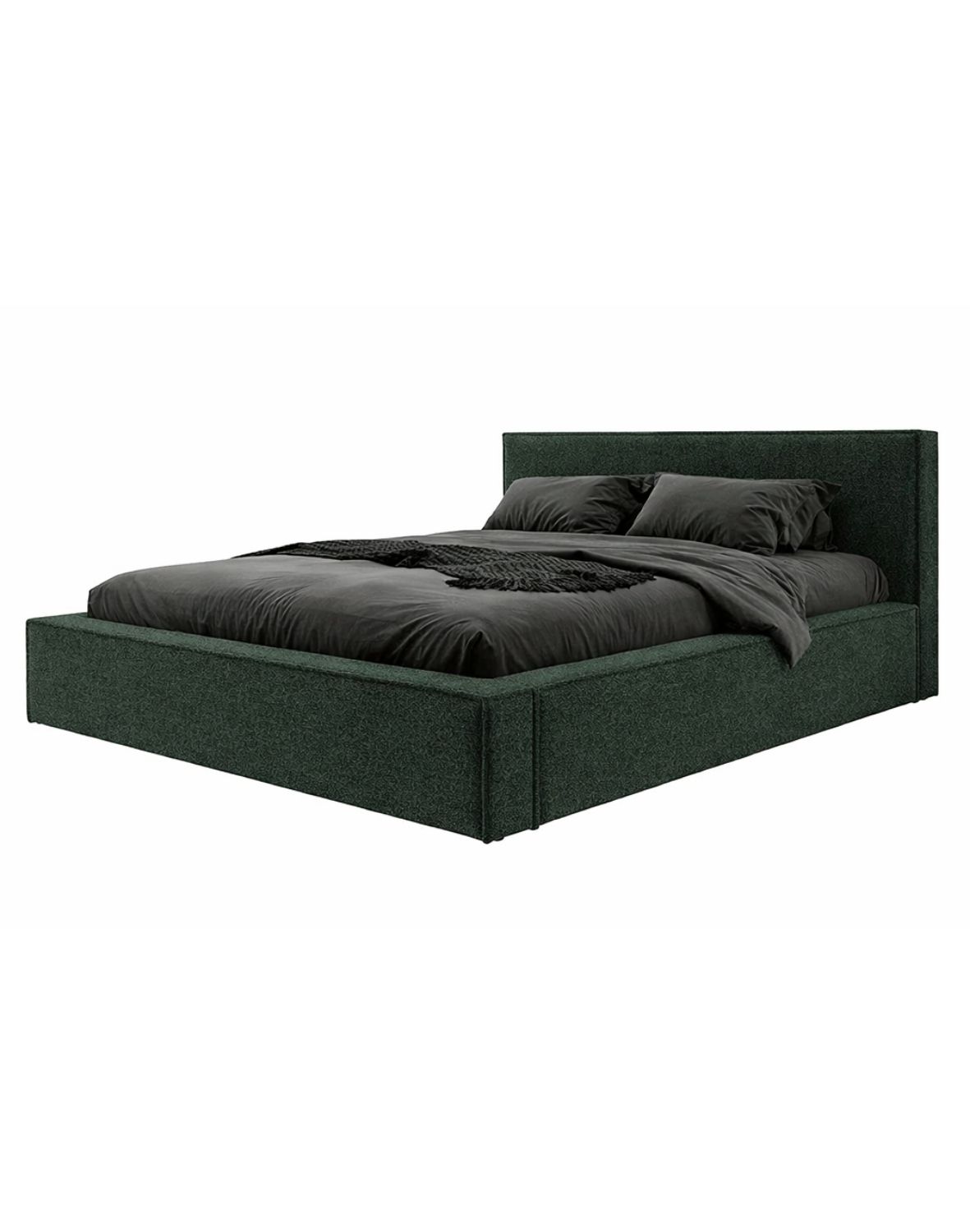 zielone łóżko minimalistyczne asturia