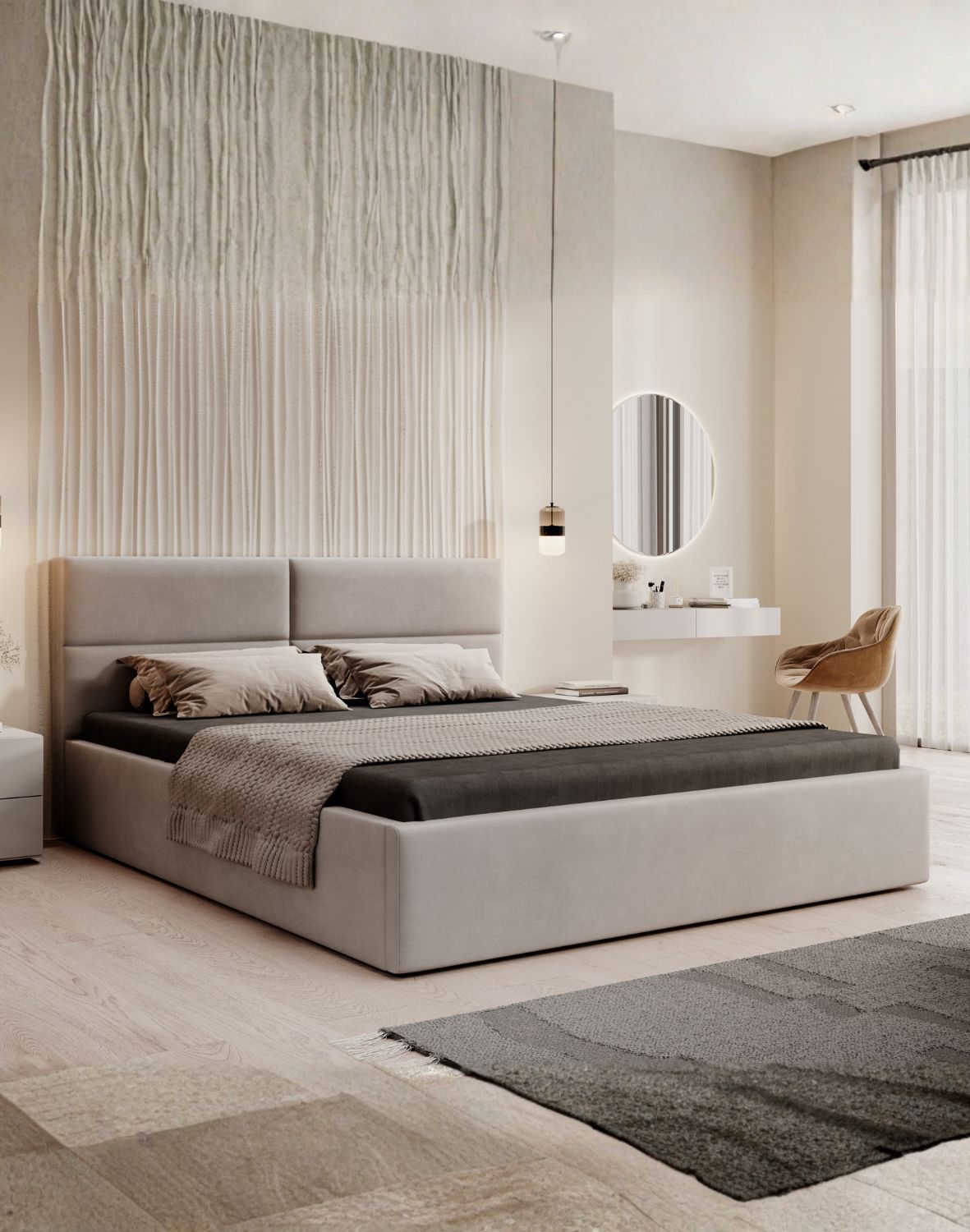 łóżko tapicerowane conti slim 3