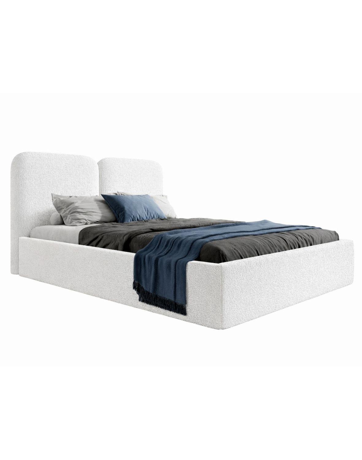 białe łóżko do sypialni desio slim