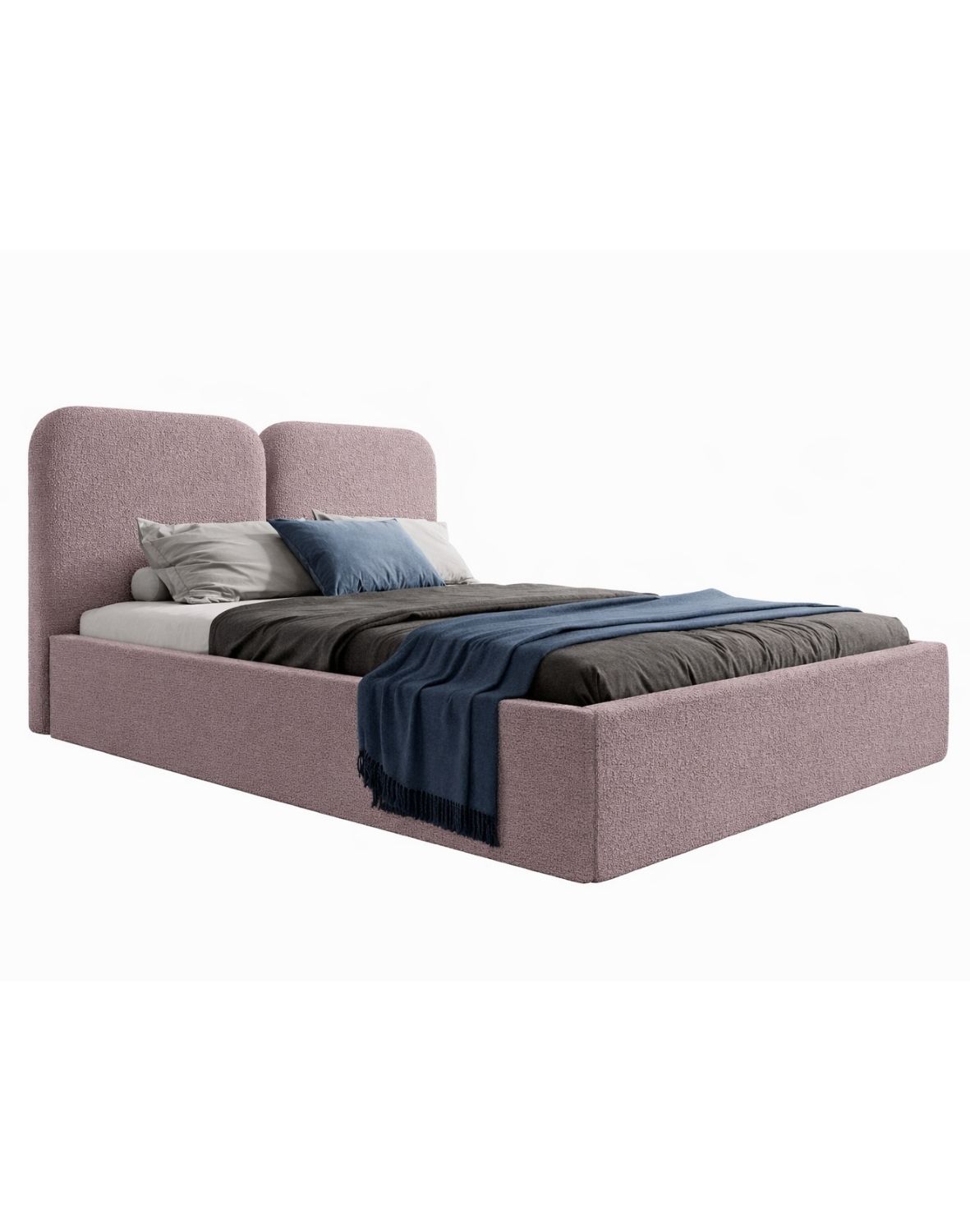 różowe łóżko do sypialni desio slim