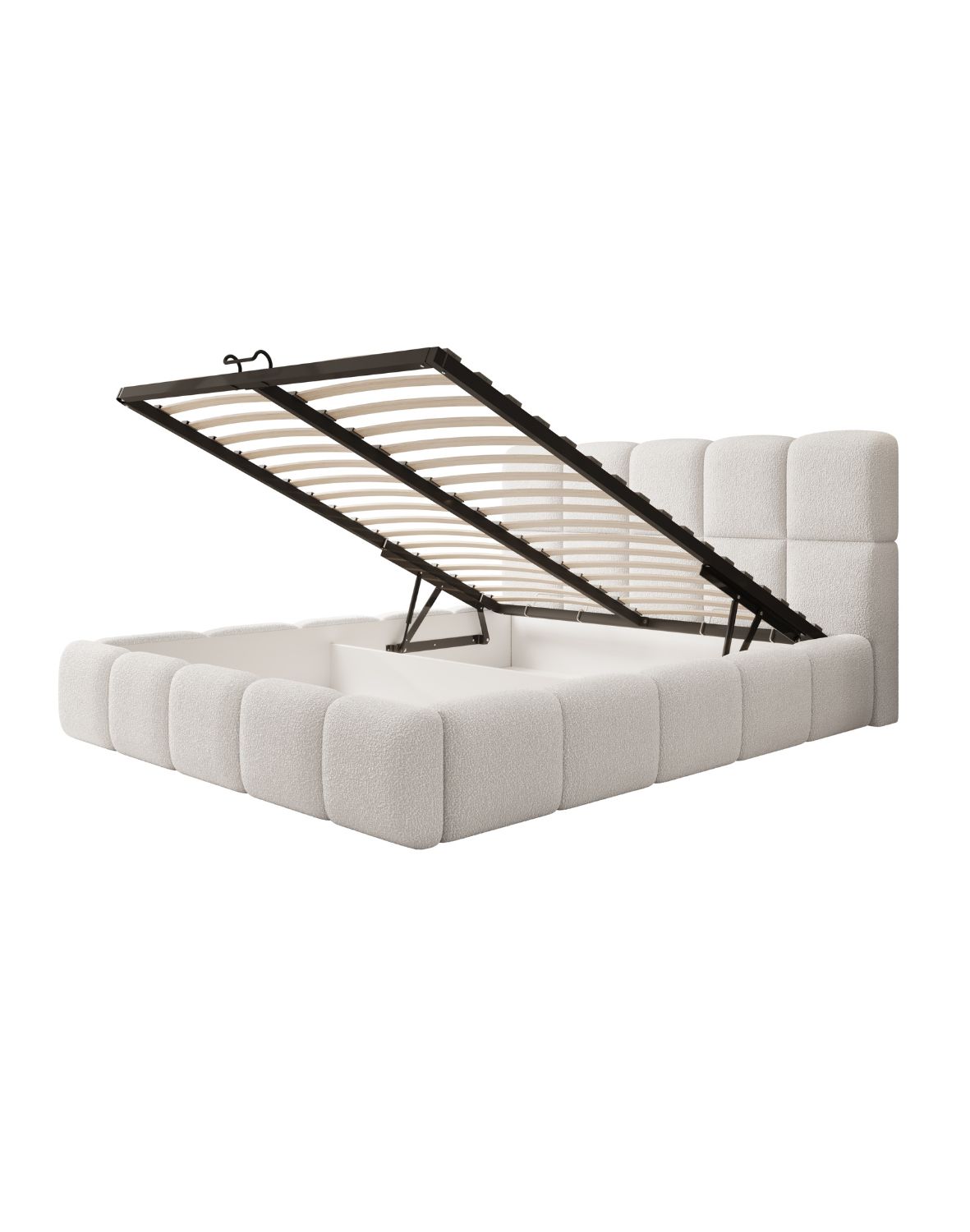 łóżko sypialniane tapicerowane grafitowe avila