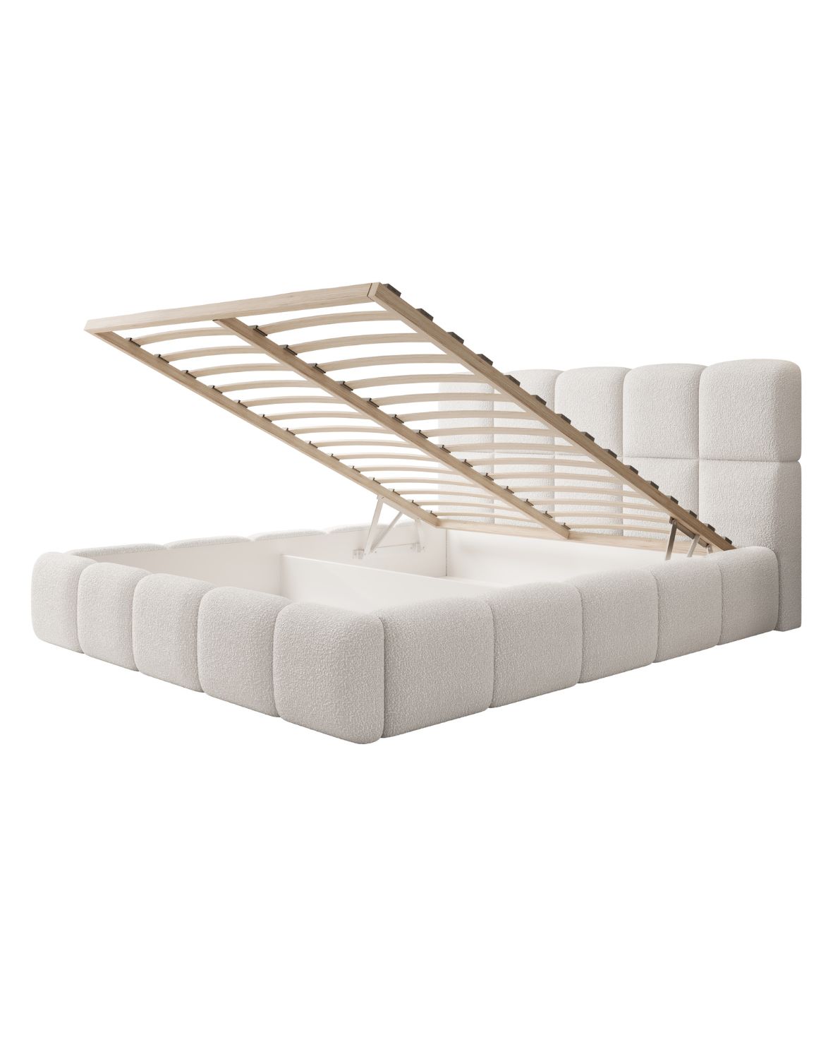 łóżko sypialniane tapicerowane grafitowe avila