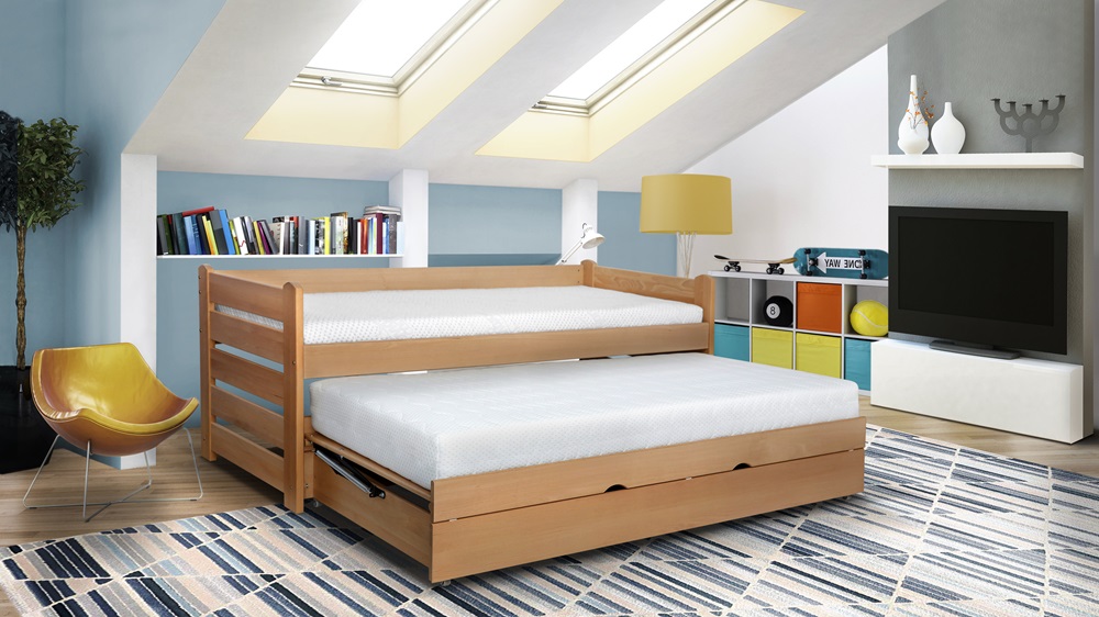 łożko drewniane wysuwane for 2 plus