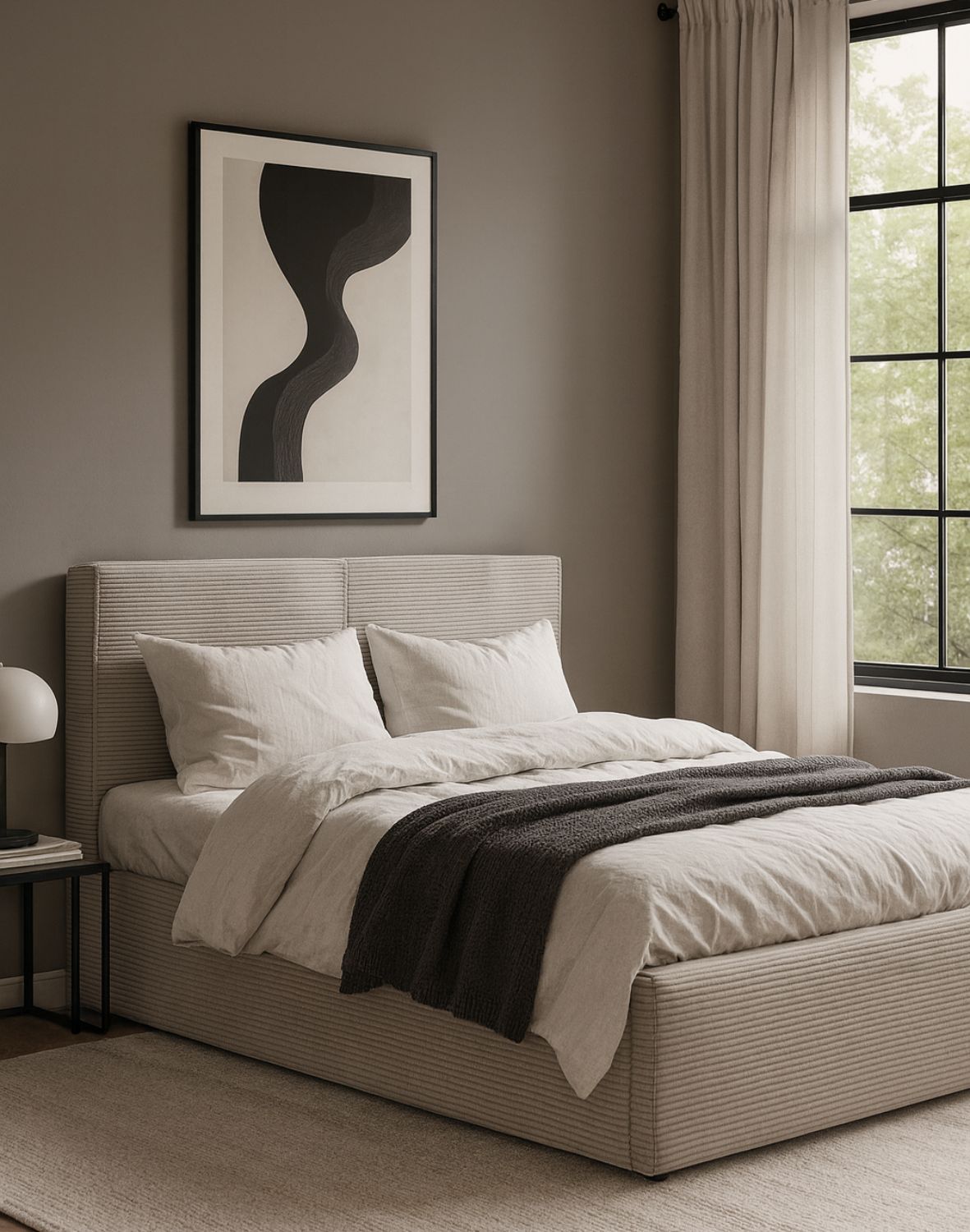 tapicerowane łóżko inez