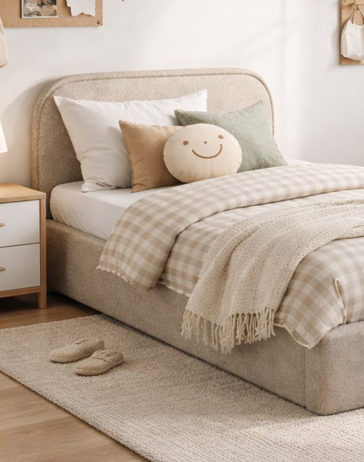 jednoosobowe tapicerowane łóżko młodzieżowe santiago 90x200 i 120x200