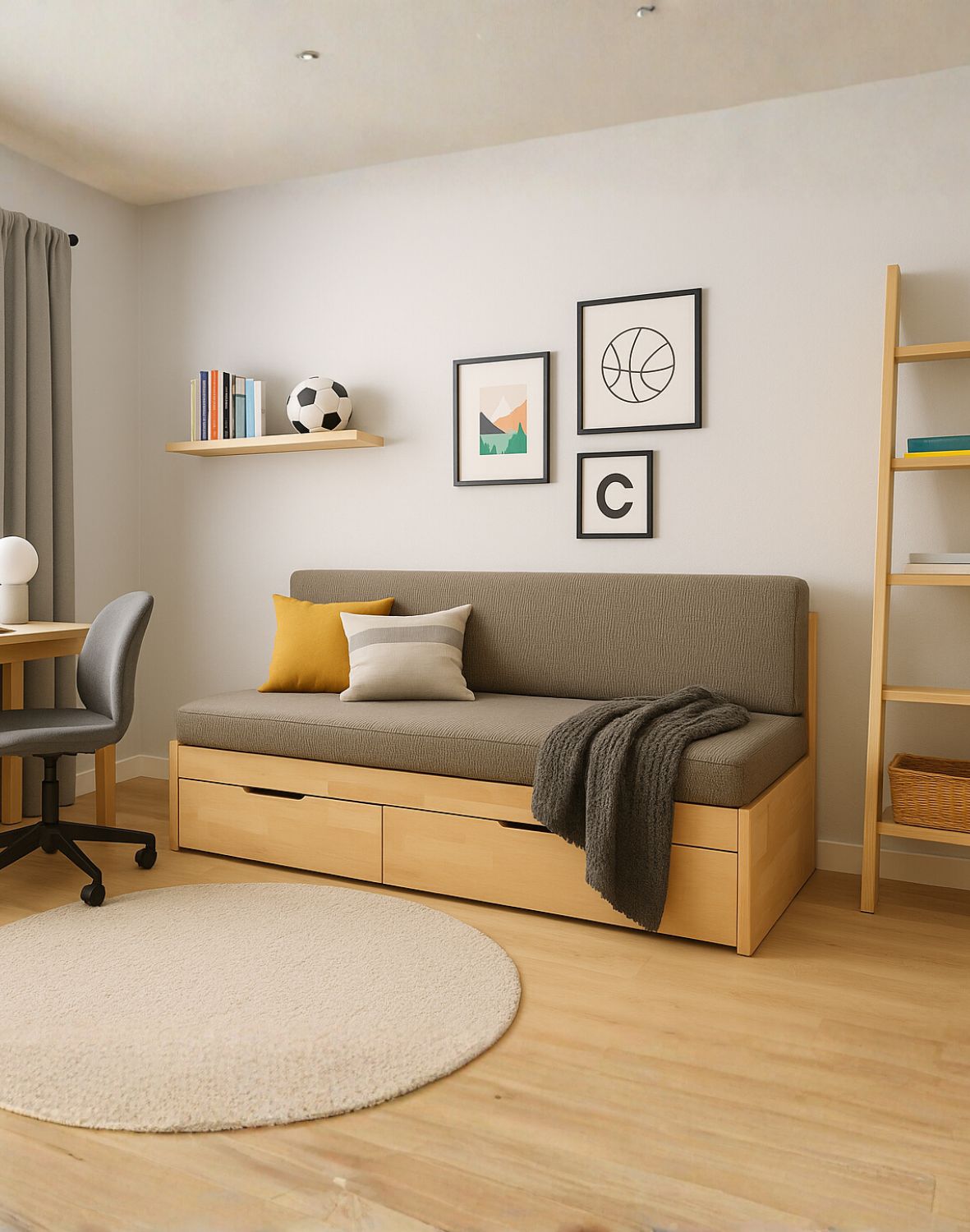 łóżko młodzieżowe podwójne wyswune