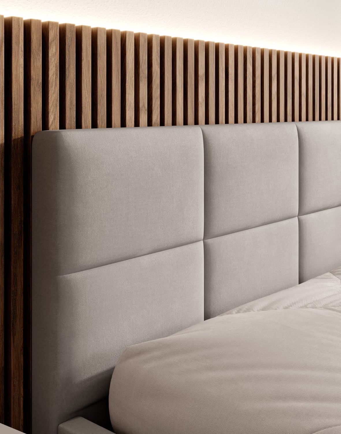 podwójne łóżko tapicerowane rimini slim 2