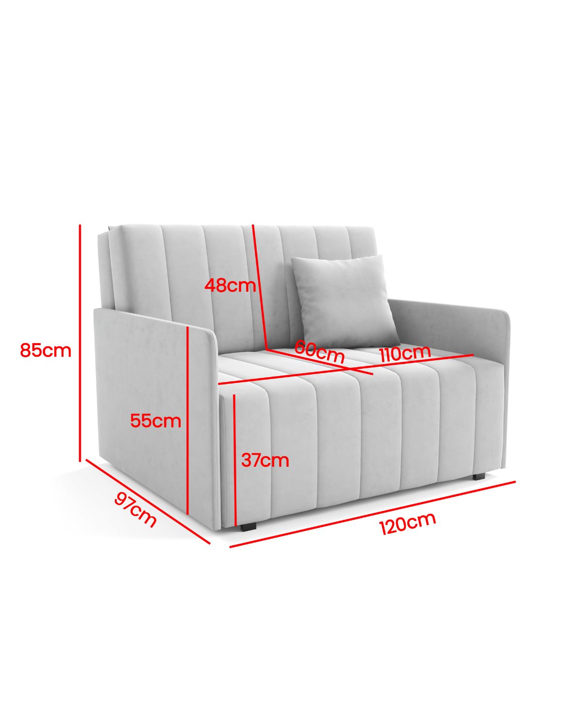 mała sofa dwousobowa neo ii 120 cm