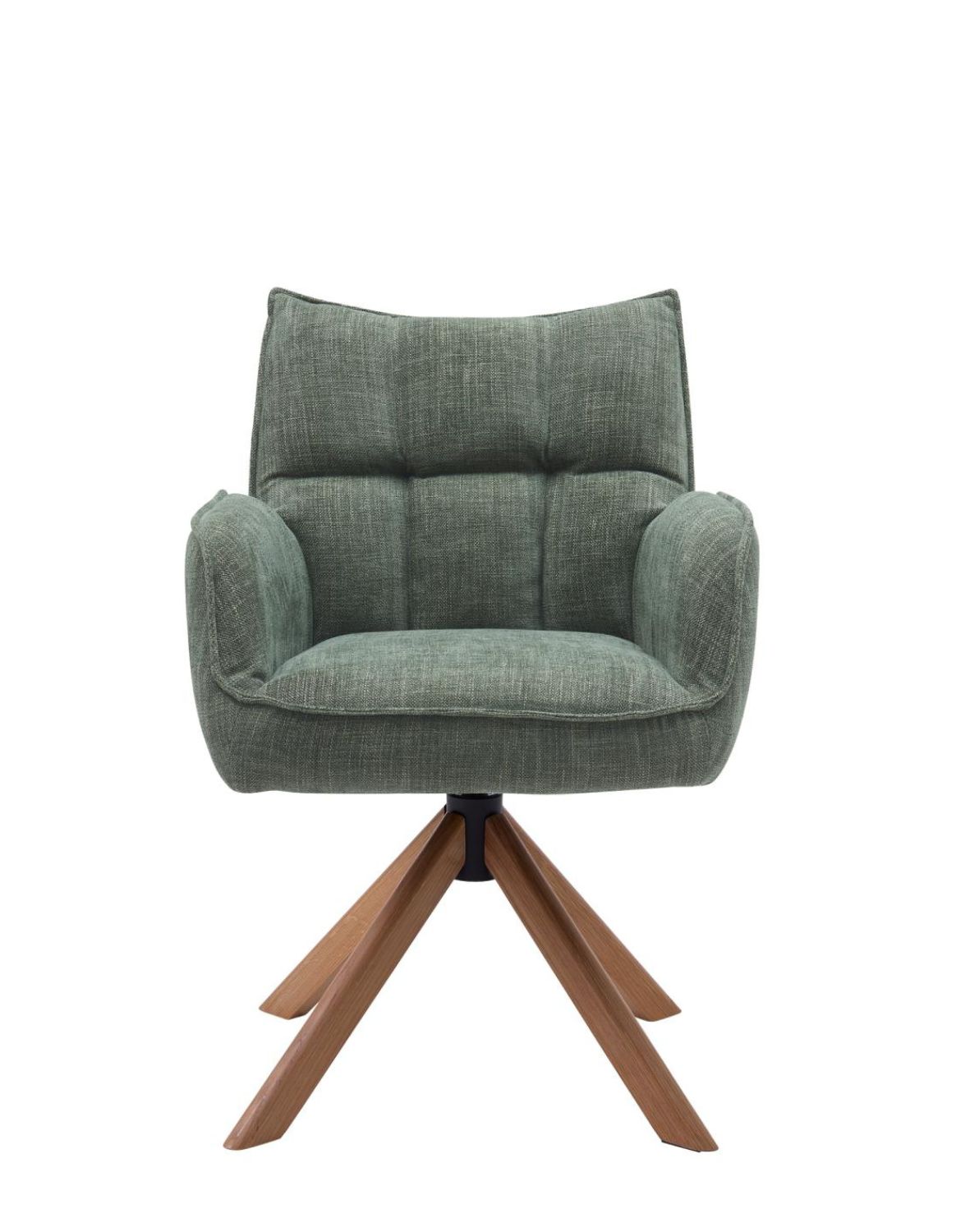 krzesło obrotowe marilla, drewniane nogi, zielone (53240005)
