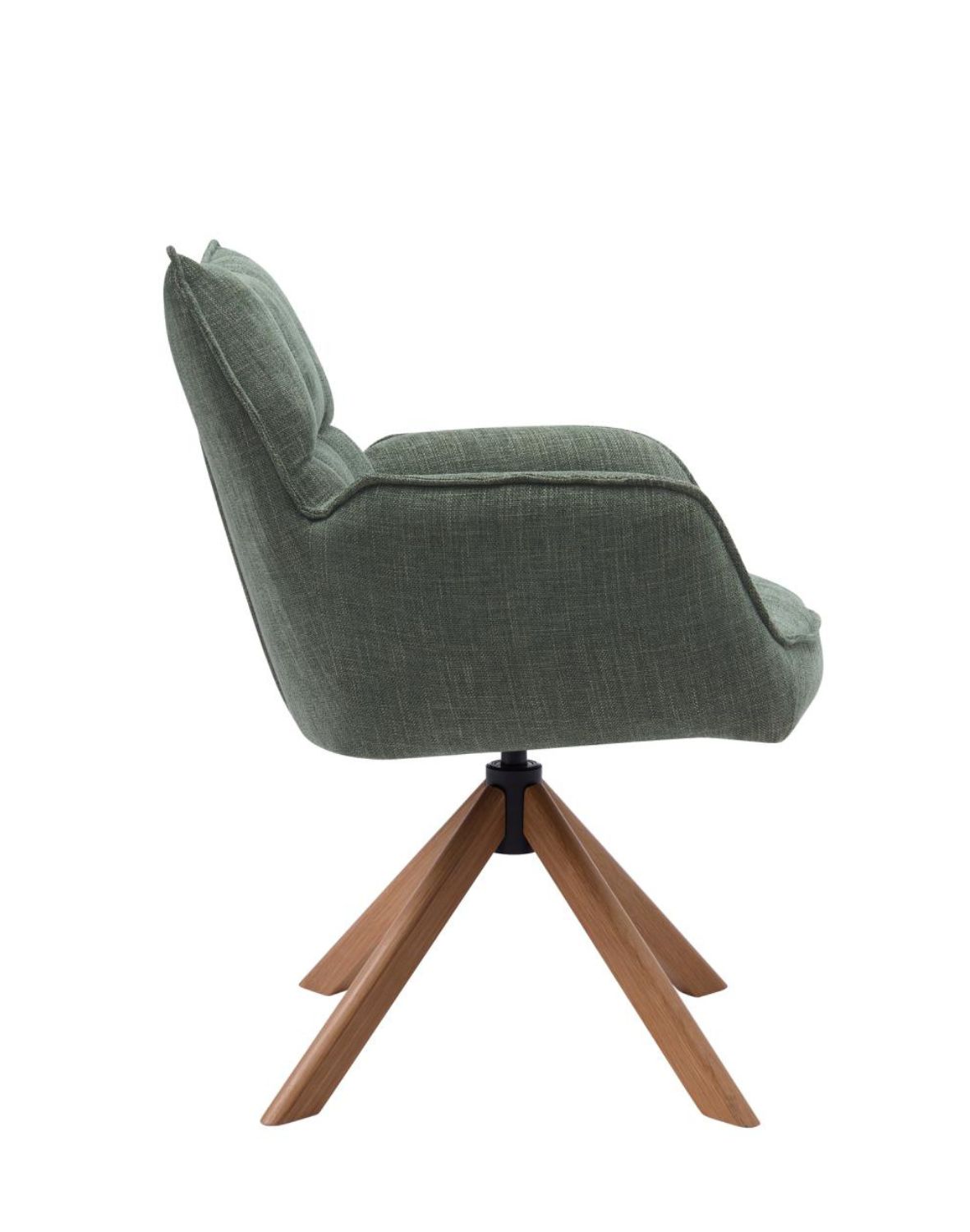 krzesło obrotowe marilla, drewniane nogi, zielone (53240005)